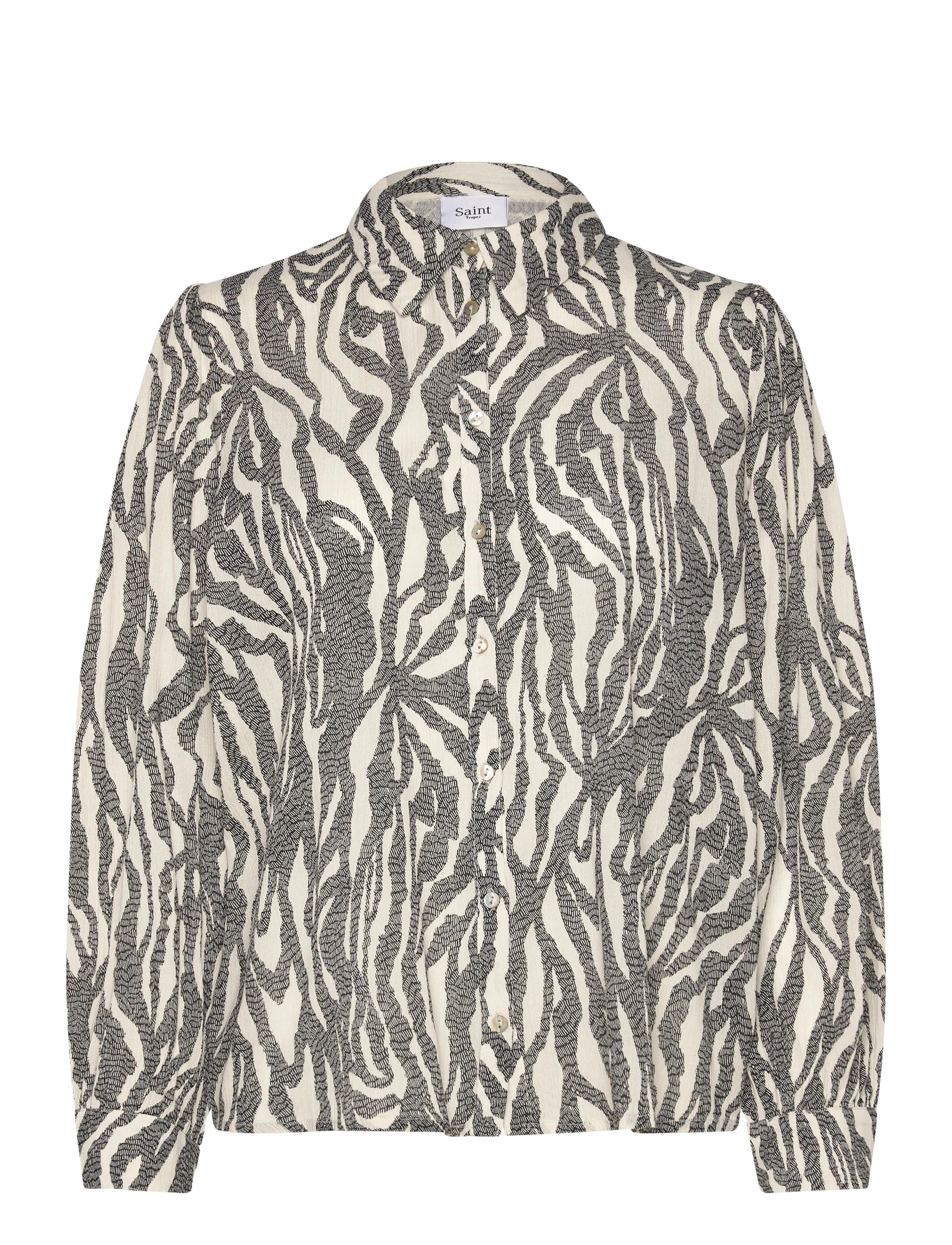 Saint Tropez VegaSZ Shirt - Riided - BLACK ZEBRA GRAPHIC / black
