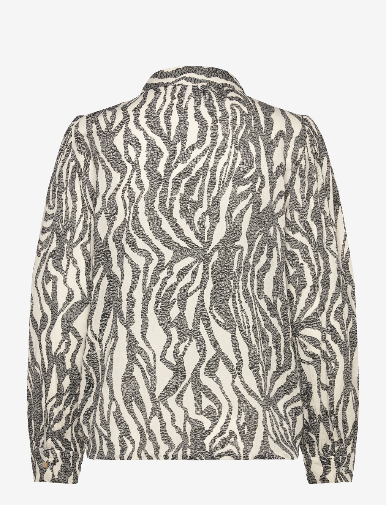 Saint Tropez - VegaSZ Shirt - långärmade skjortor - black zebra graphic - 2