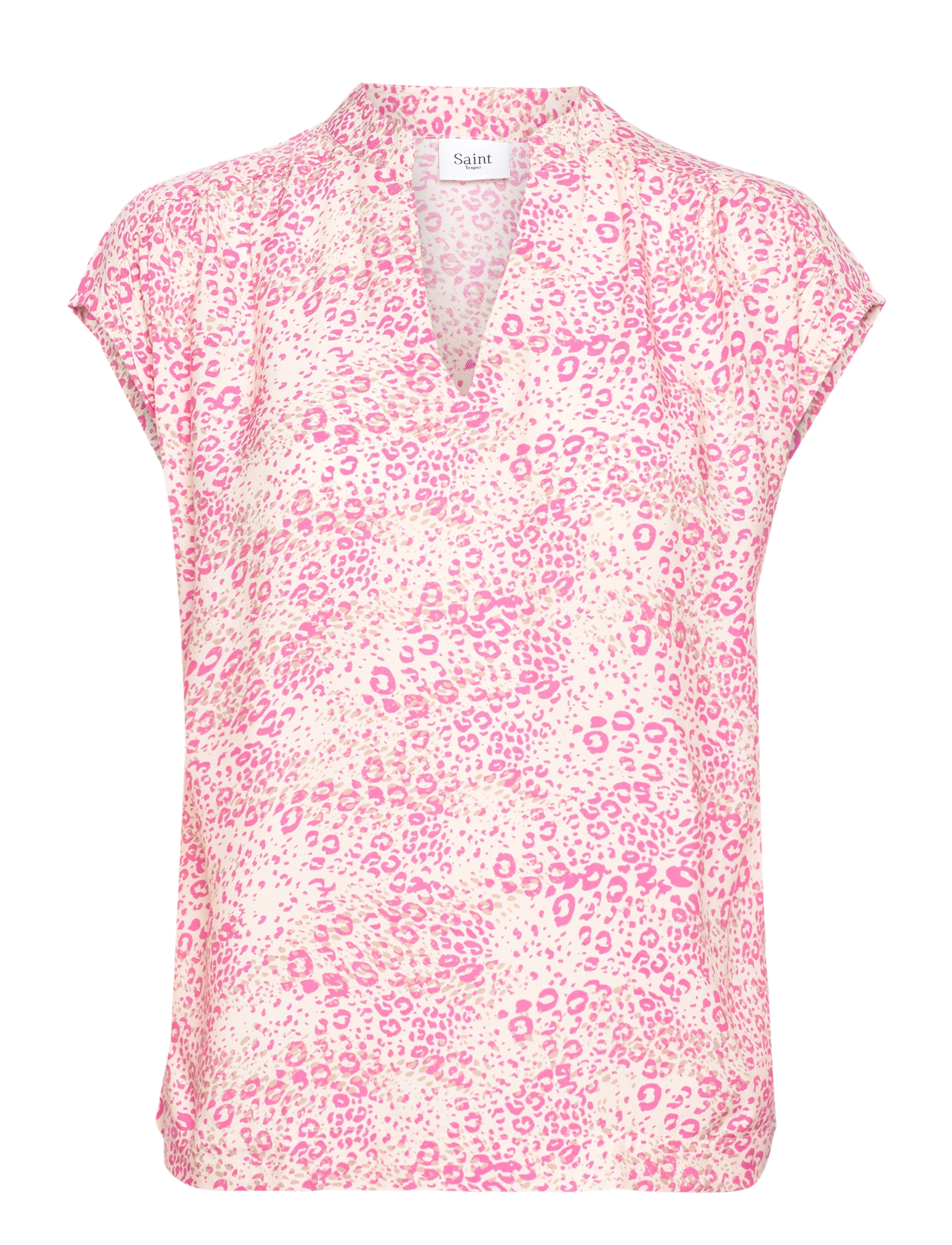 Saint Tropez DaciaSZ SS Blouse - Ærmeløse bluser - FANDANGO PINK LEO / pink/rose