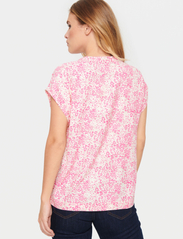 Saint Tropez - DaciaSZ SS Blouse - blouses zonder mouwen - fandango pink leo - 4