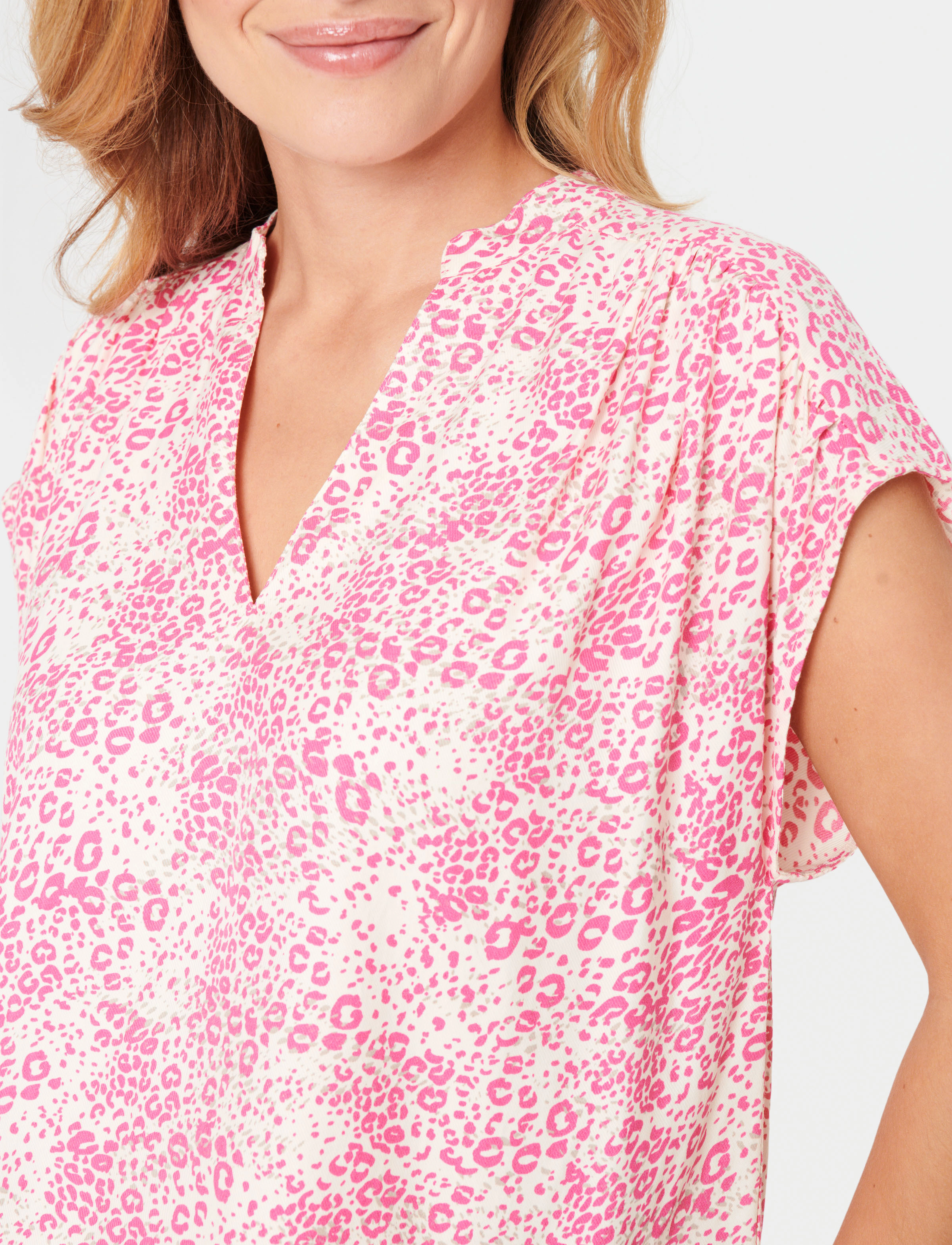 Saint Tropez - DaciaSZ SS Blouse - Ærmeløse bluser - fandango pink leo - 5