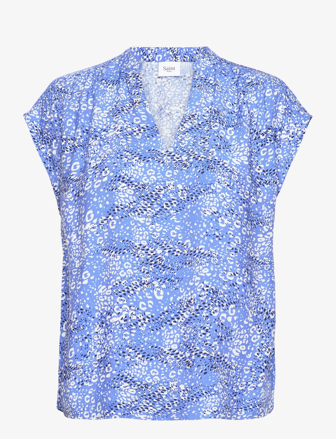 Saint Tropez - DaciaSZ SS Blouse - blouses zonder mouwen - ultramarine leo - 0