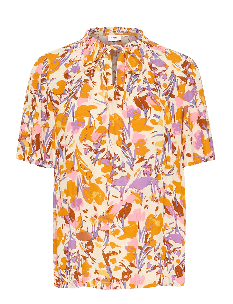 Saint Tropez - EikoSZ Blouse - kortærmede bluser - ice flower art - 1