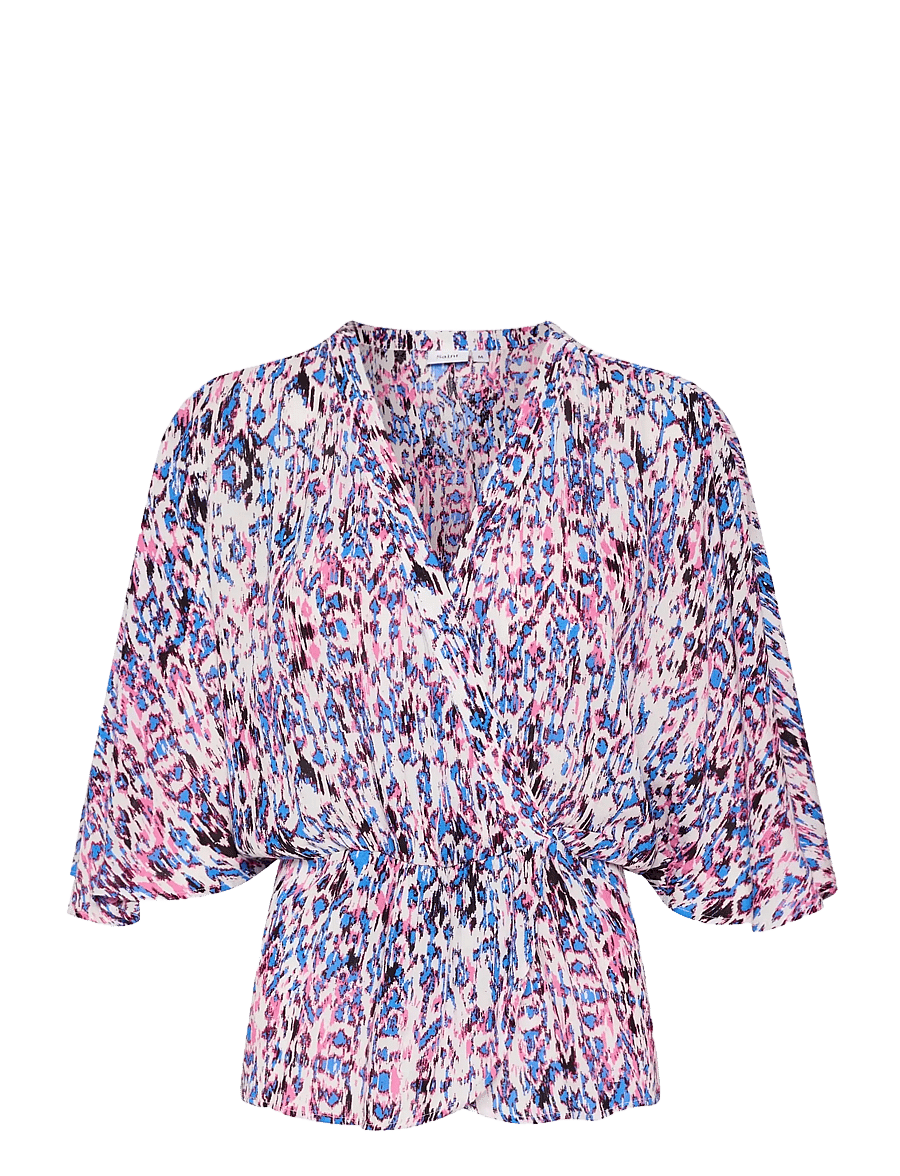 Saint Tropez - EverleySZ Wrap Blouse - bluzki z krótkim rękawem - pink c. ikat paint - 1