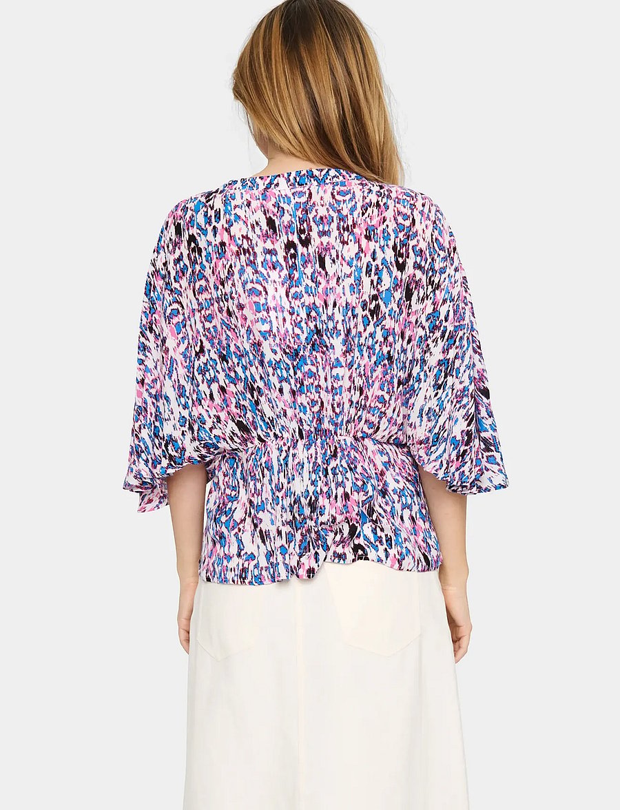 Saint Tropez - EverleySZ Wrap Blouse - bluzki z krótkim rękawem - pink c. ikat paint - 4