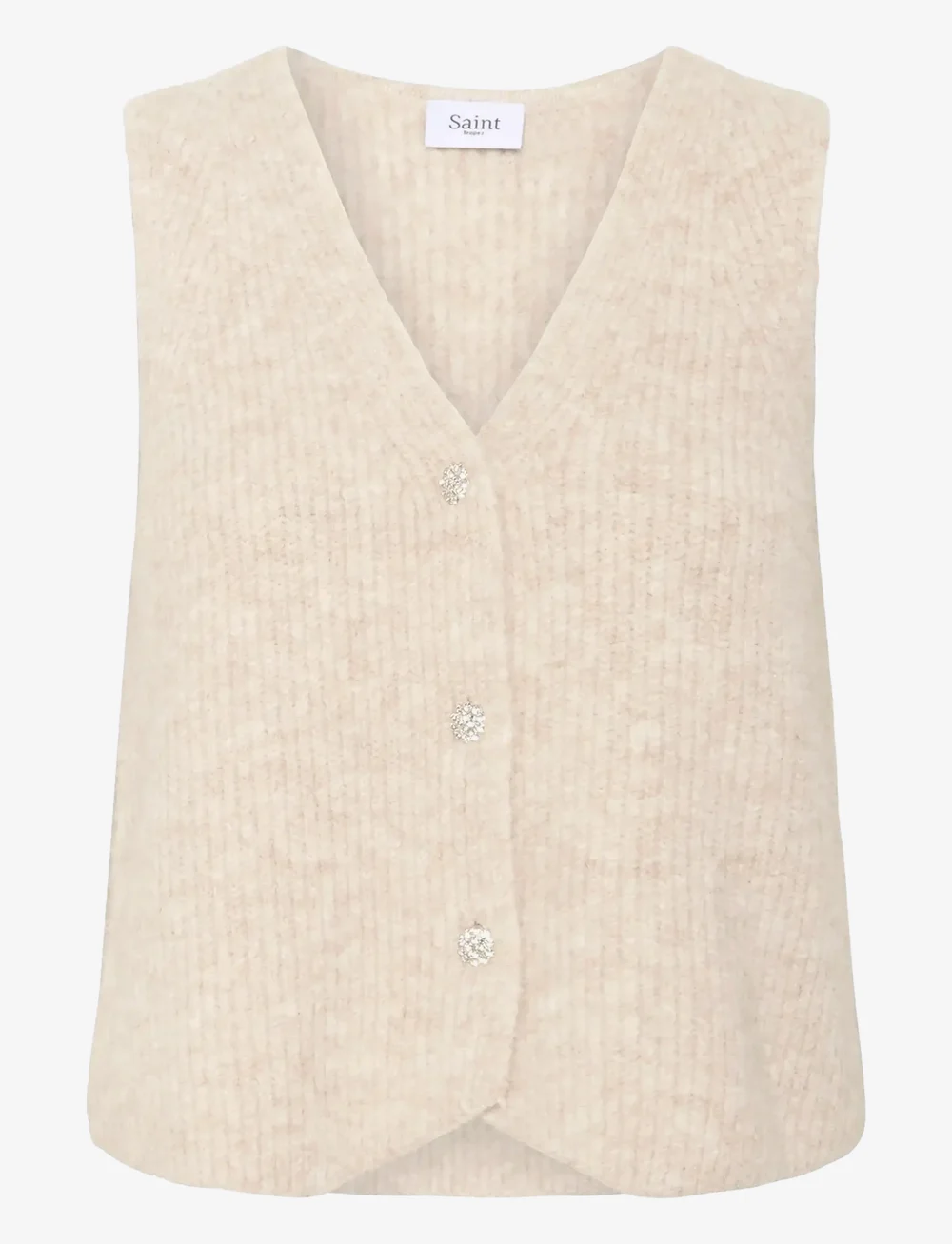 Saint Tropez - XenyaSZ Vest - gestrickte westen - crystal gray melange - 1