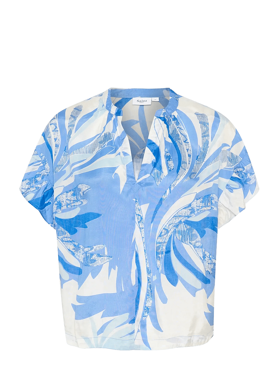 Saint Tropez - EvetteSZ Shirt - kurzärmlige hemden - provence summer leaves - 1