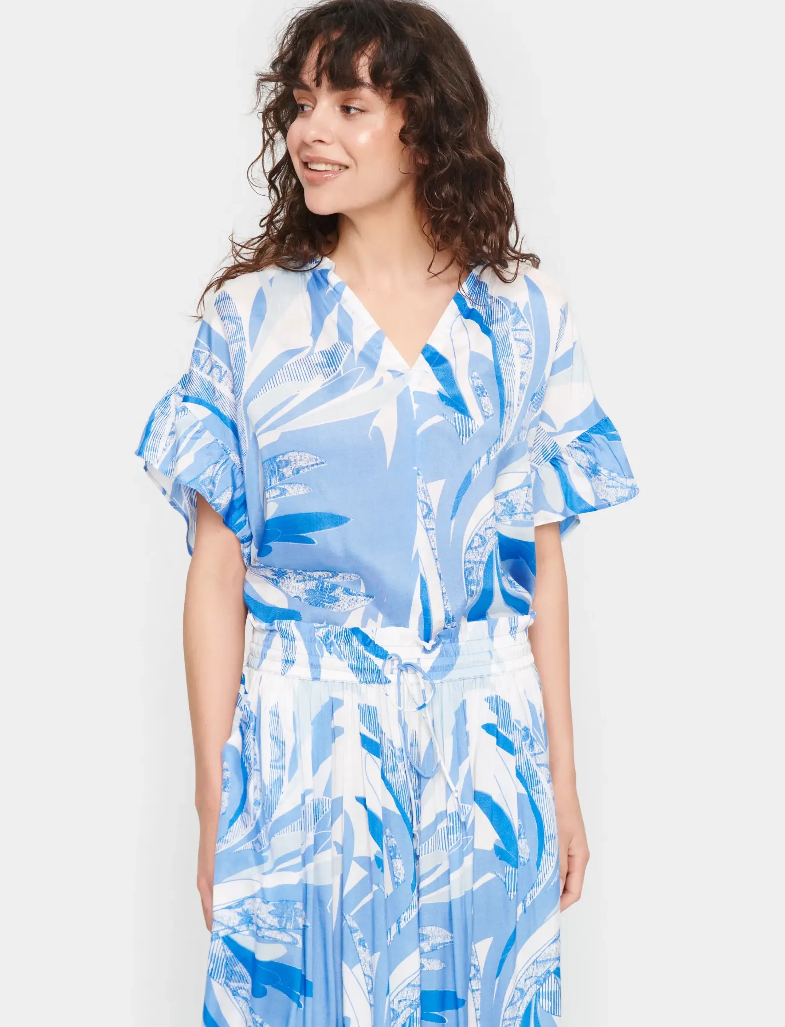 Saint Tropez EvetteSZ Shirt - Blusen - PROVENCE SUMMER LEAVES / blue