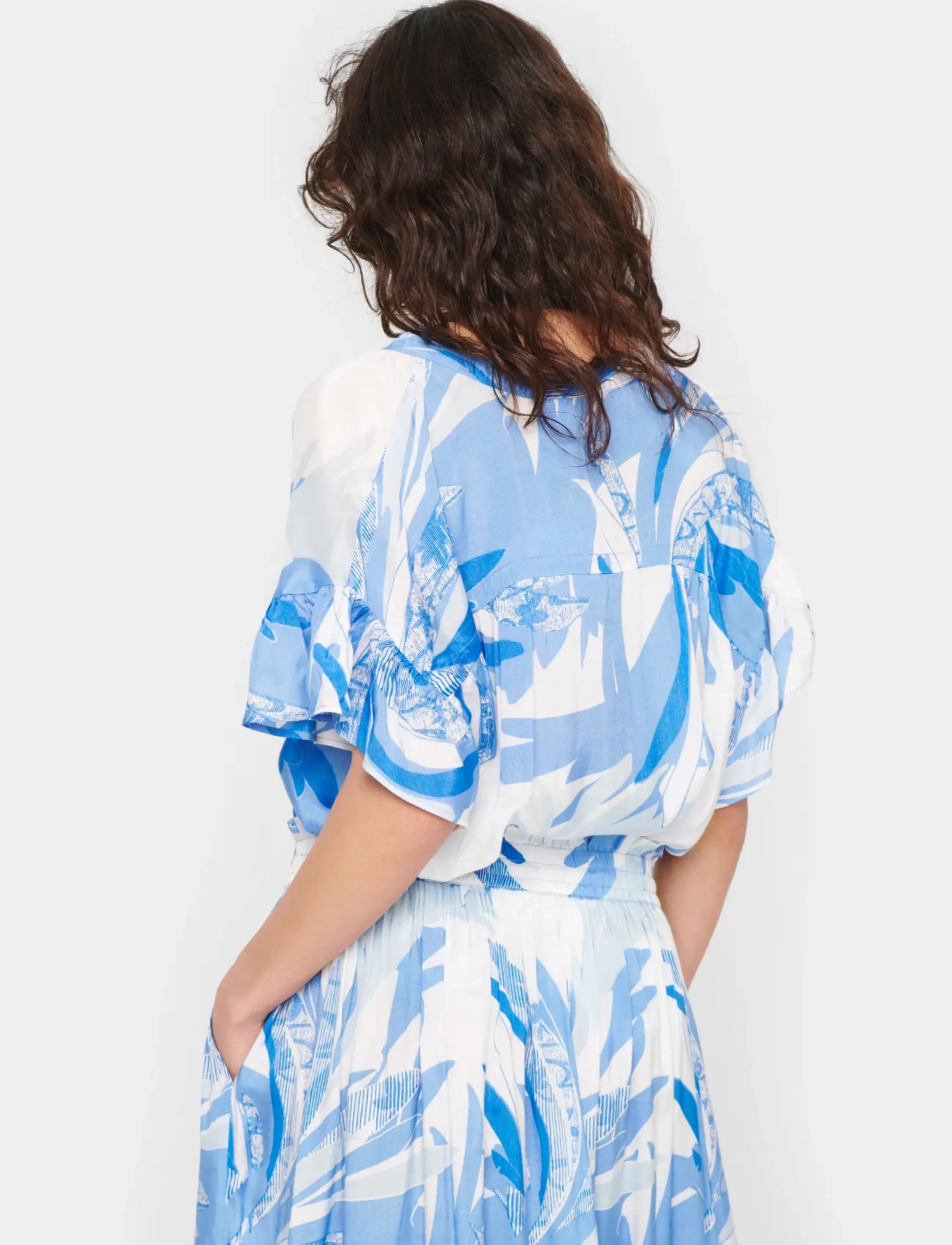 Saint Tropez - EvetteSZ Shirt - kortärmade skjortor - provence summer leaves - 4