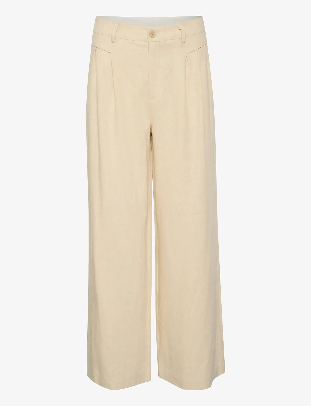Saint Tropez - EstelleSZ Pants - hørbukser - fog melange - 1