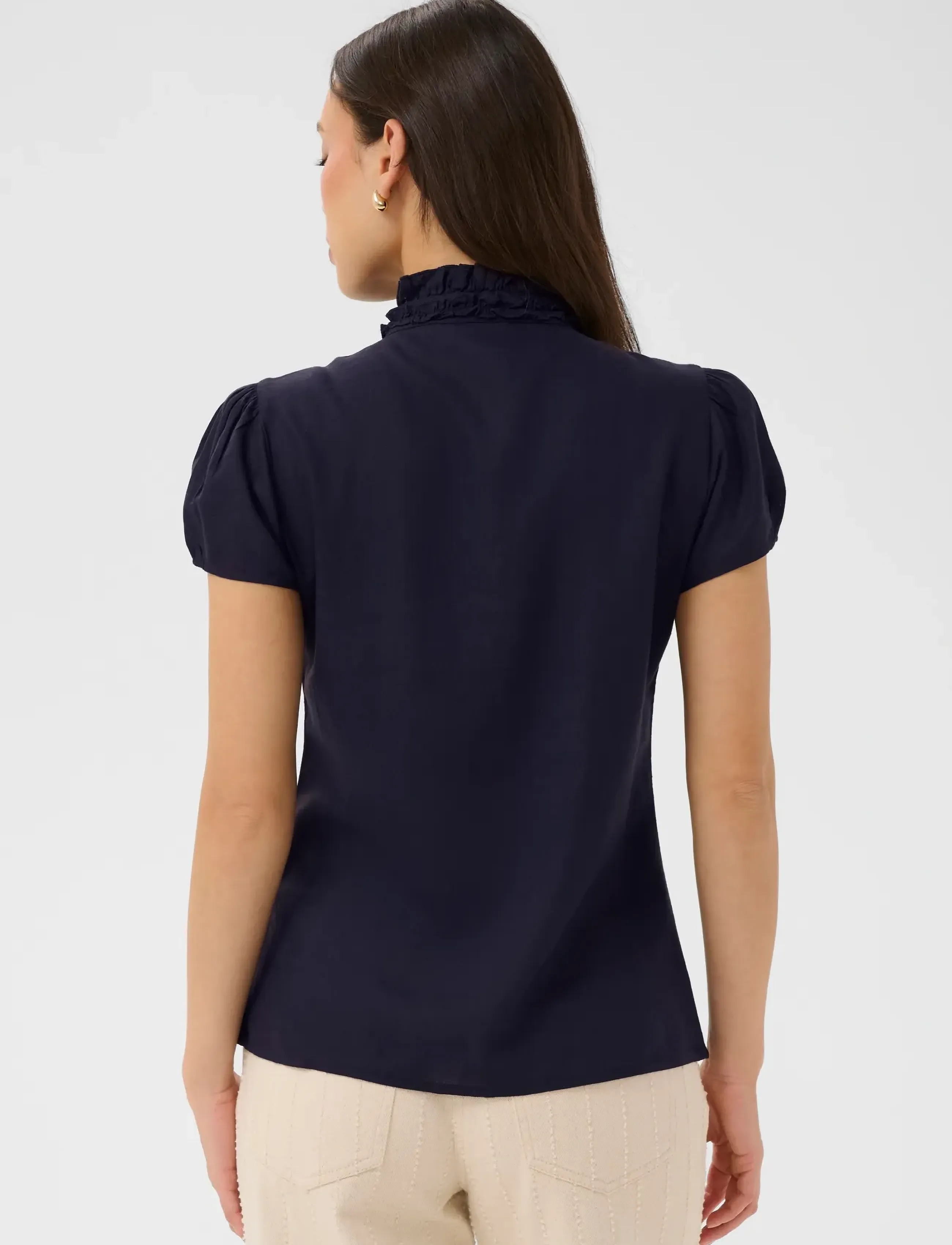 Saint Tropez - ElliSZ SS Shirt - short-sleeved blouses - night sky - 4