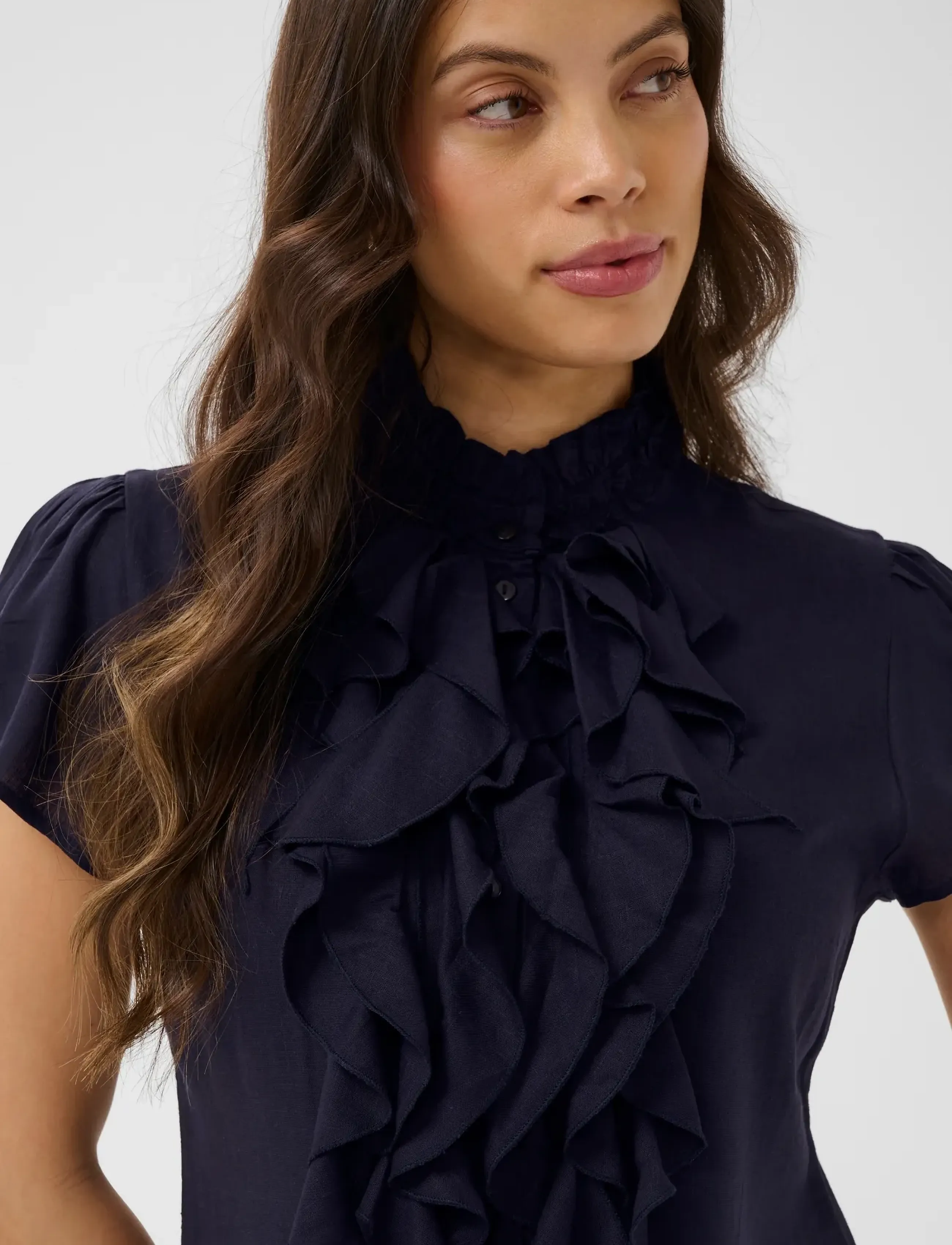 Saint Tropez - ElliSZ SS Shirt - short-sleeved blouses - night sky - 5