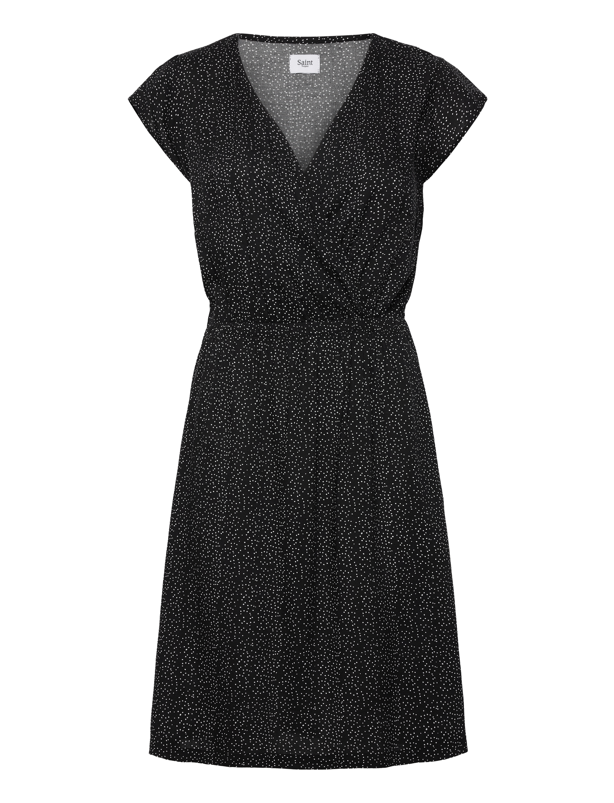 Saint Tropez EduaSZ SS Dress - Kleidid - BLACK MINI DOT / black
