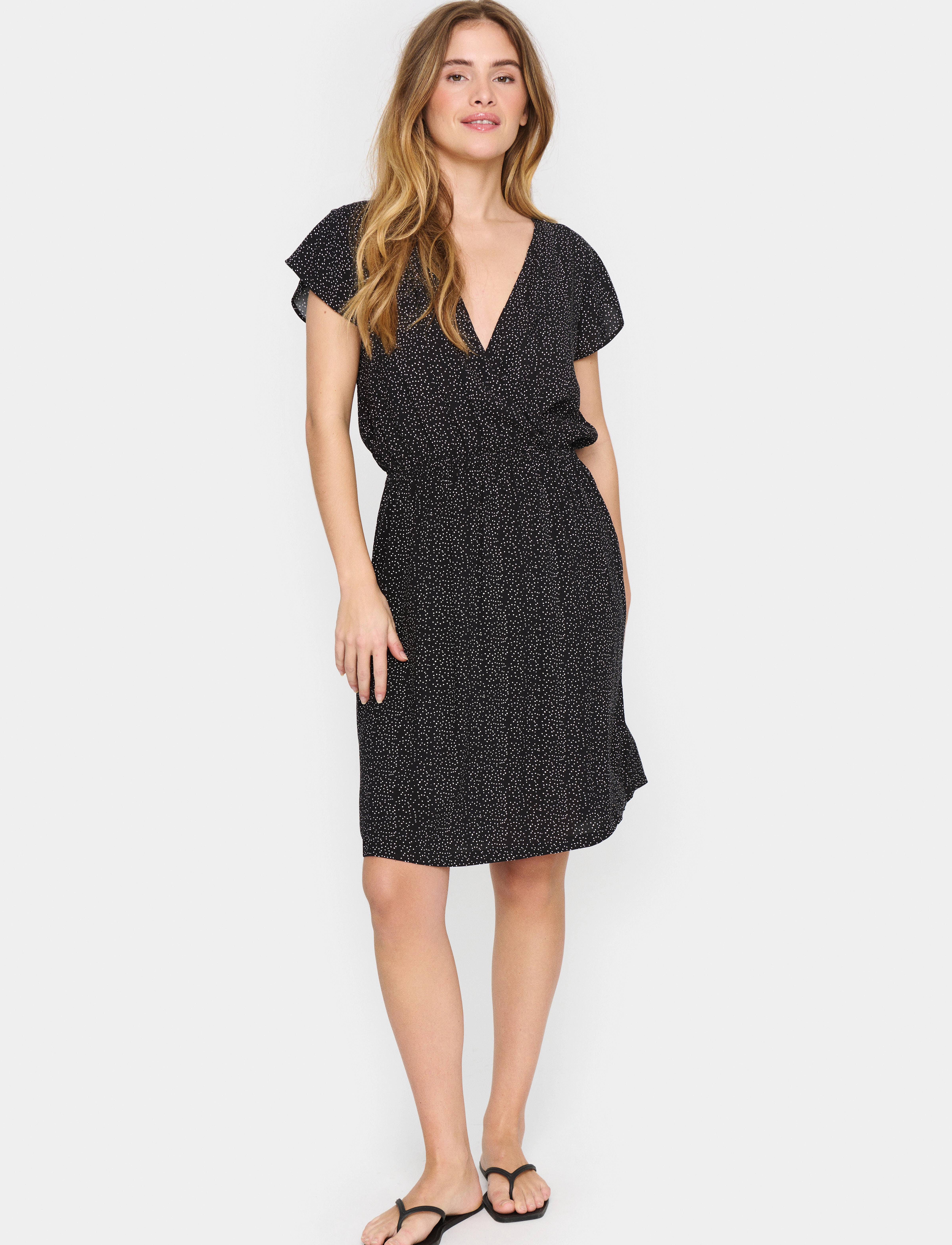 Saint Tropez - EduaSZ SS Dress - black mini dot - 3