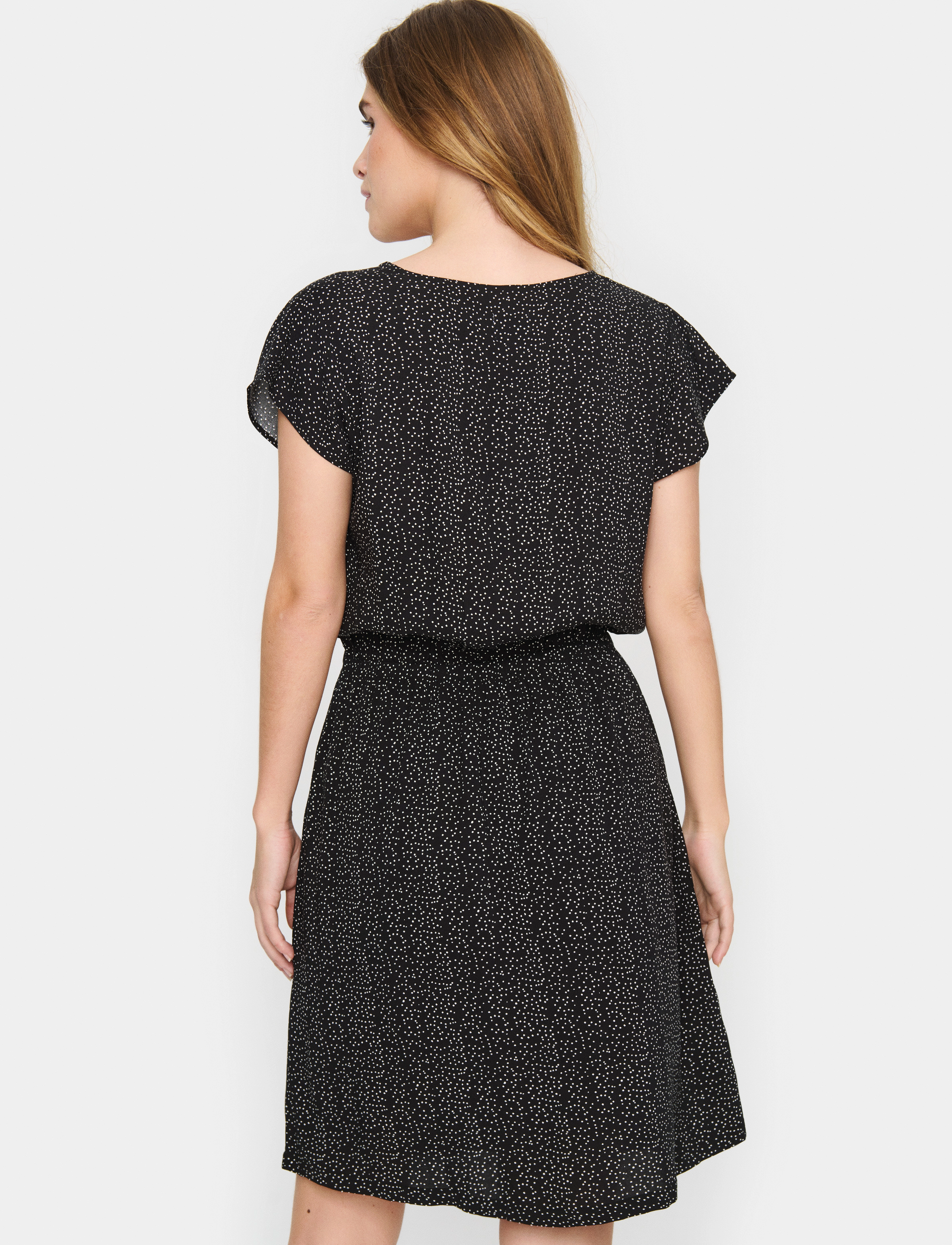 Saint Tropez - EduaSZ SS Dress - black mini dot - 4