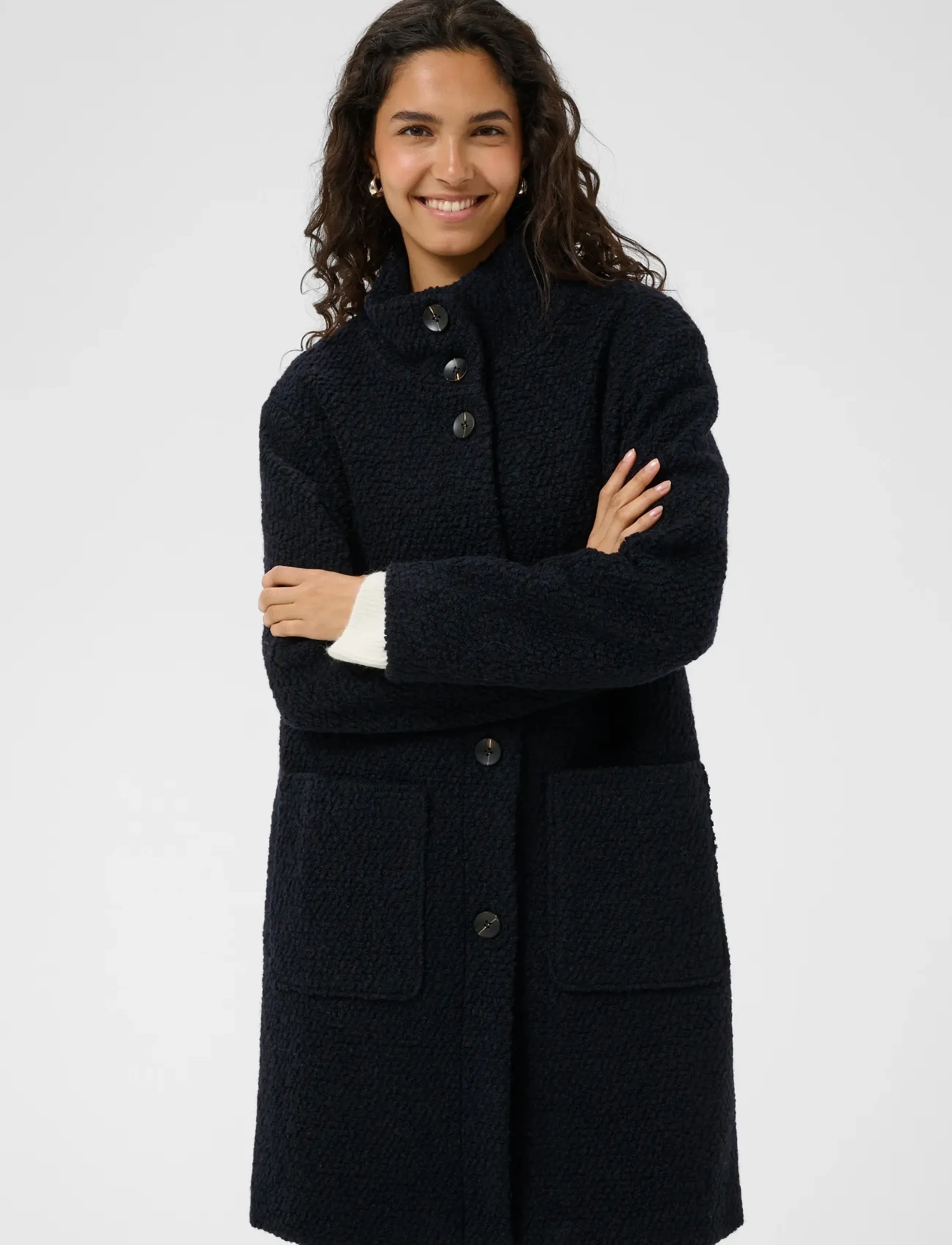 Saint Tropez FerddySZ Wool Coat - Saint Tropez - BLACK / black