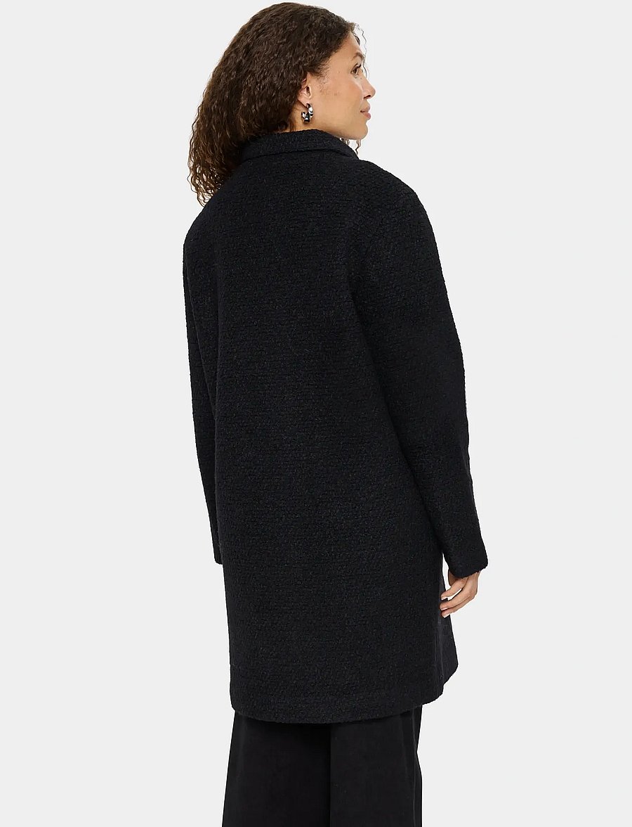Saint Tropez - FerddySZ Wool Coat - talvejoped - black - 5