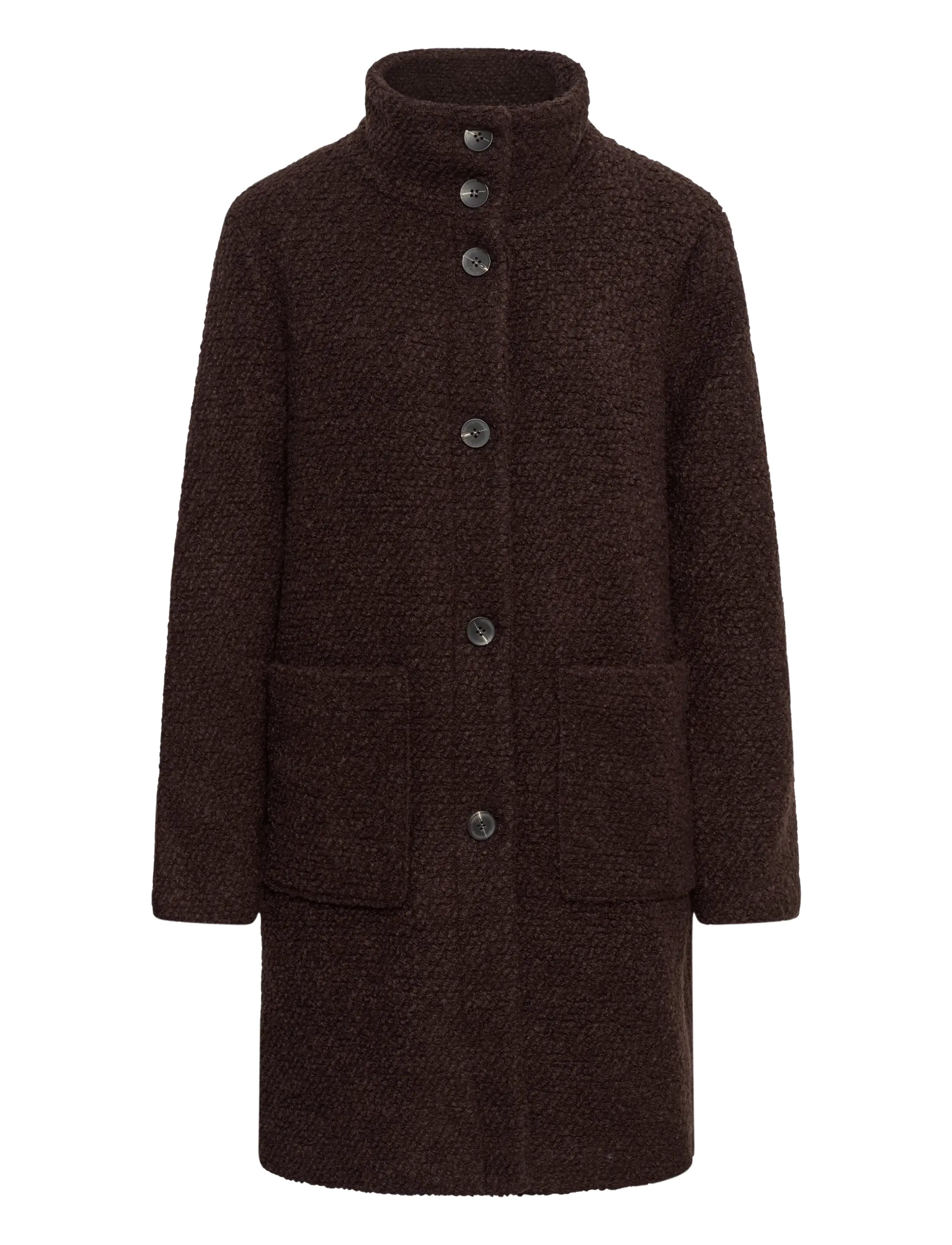 Saint Tropez - FerddySZ Wool Coat - vinterjakker - dark oak - 1