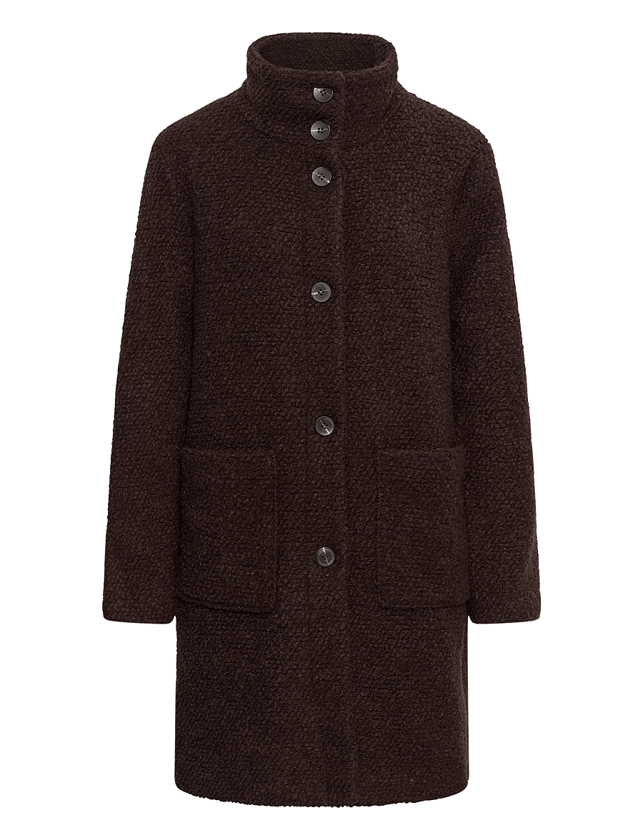 Saint Tropez - FerddySZ Wool Coat - vinterjakker - dark oak - 1
