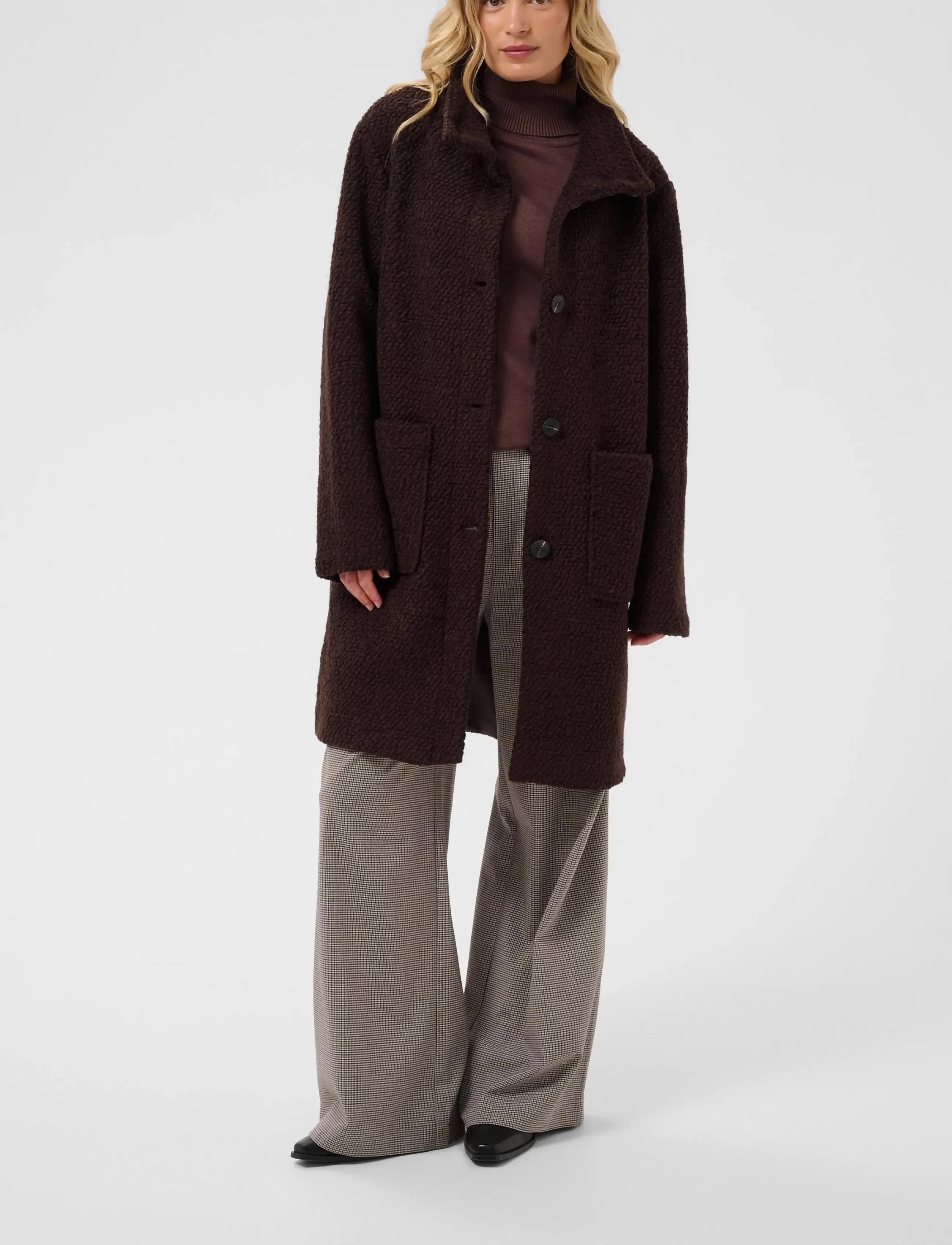 Saint Tropez FerddySZ Wool Coat - Winter jackets - DARK OAK / brown