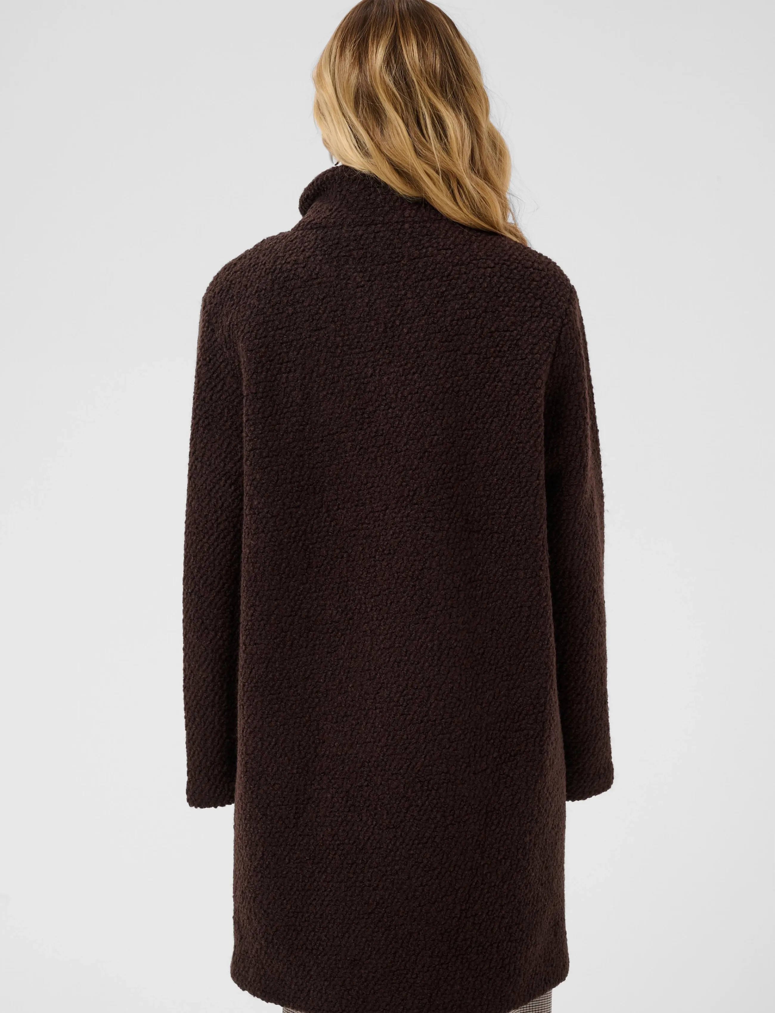 Saint Tropez - FerddySZ Wool Coat - winter jackets - dark oak - 3