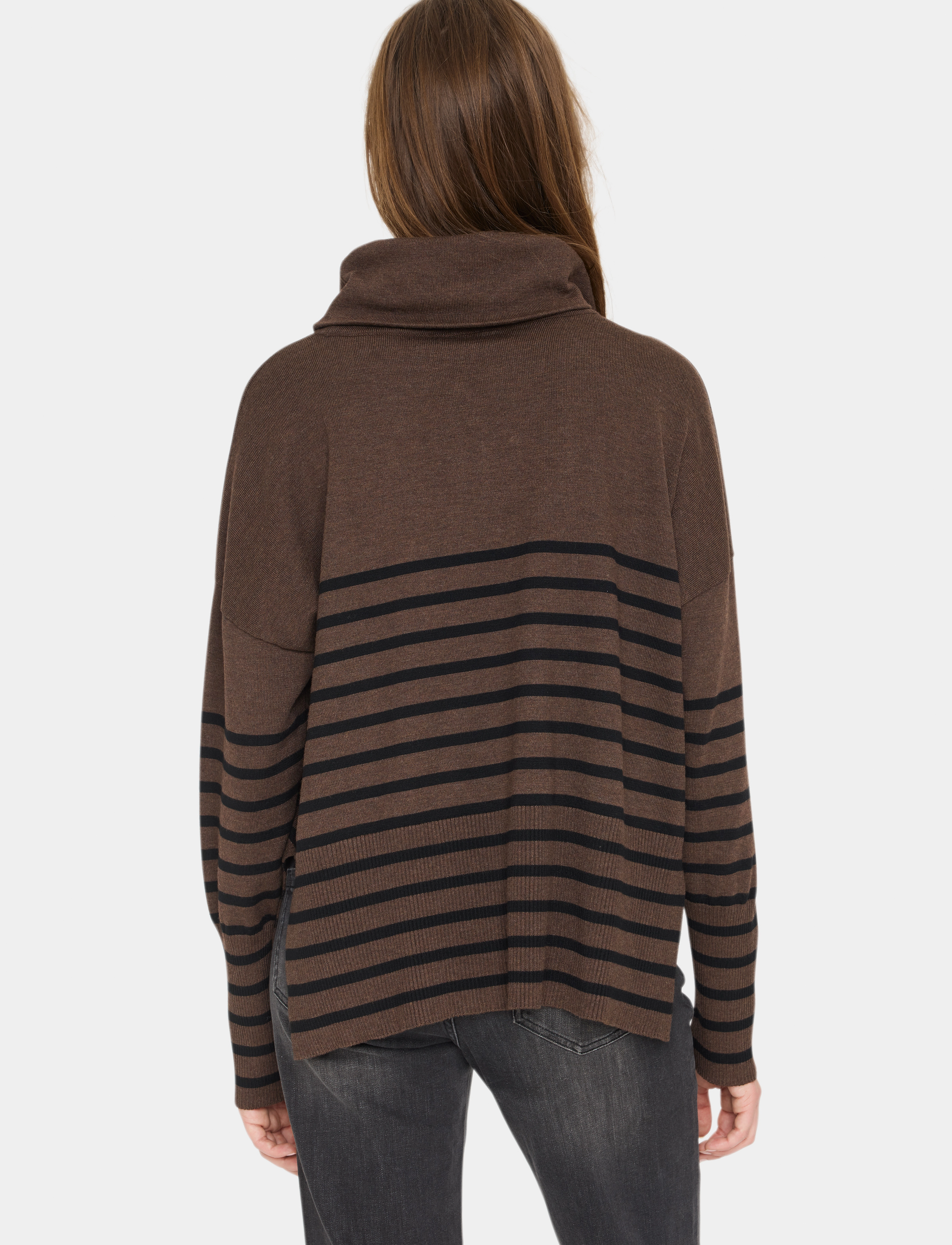 Saint Tropez - GrilaSZ Cowlneck Pullover - golfai - dark oak melange - 4