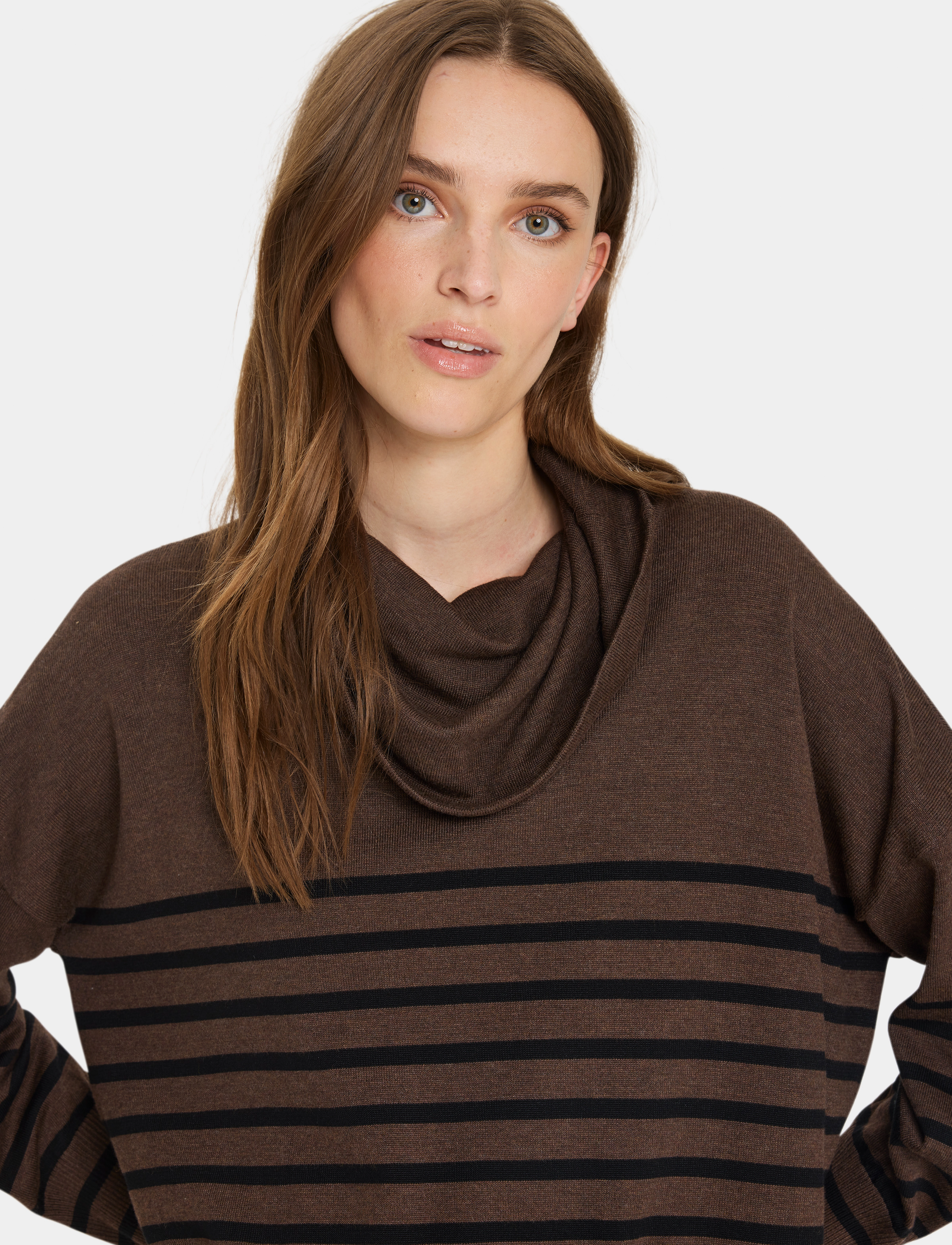 Saint Tropez - GrilaSZ Cowlneck Pullover - golfai - dark oak melange - 5