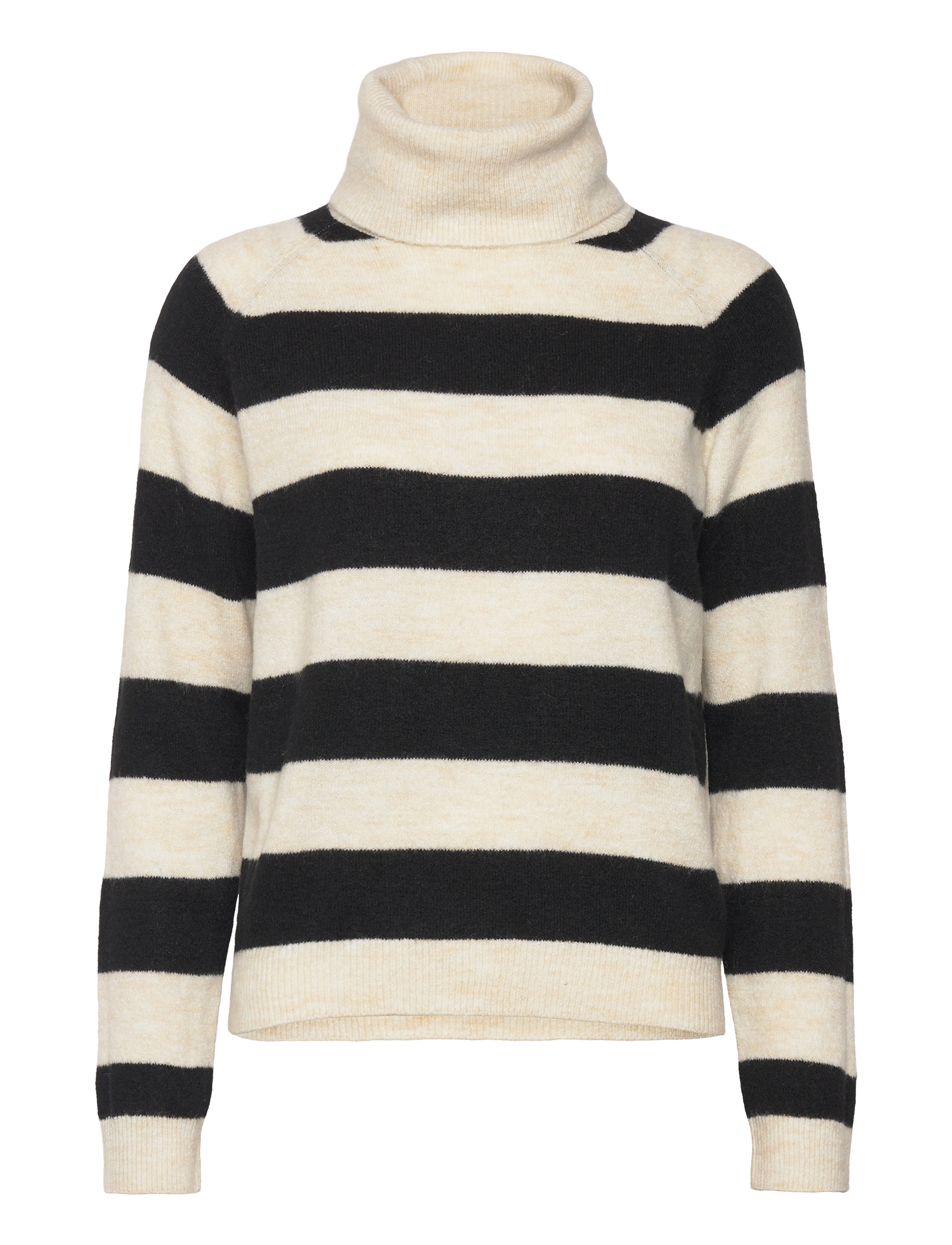 Saint Tropez GarbieSZ Rollneck Pullover - Riided - ICE BLACK STRIPE / black