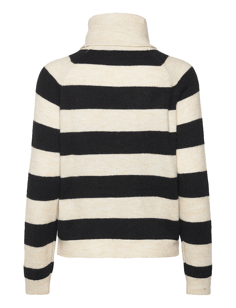 Saint Tropez - GarbieSZ Rollneck Pullover - kõrge kaelusega kudumid - ice black stripe - 2