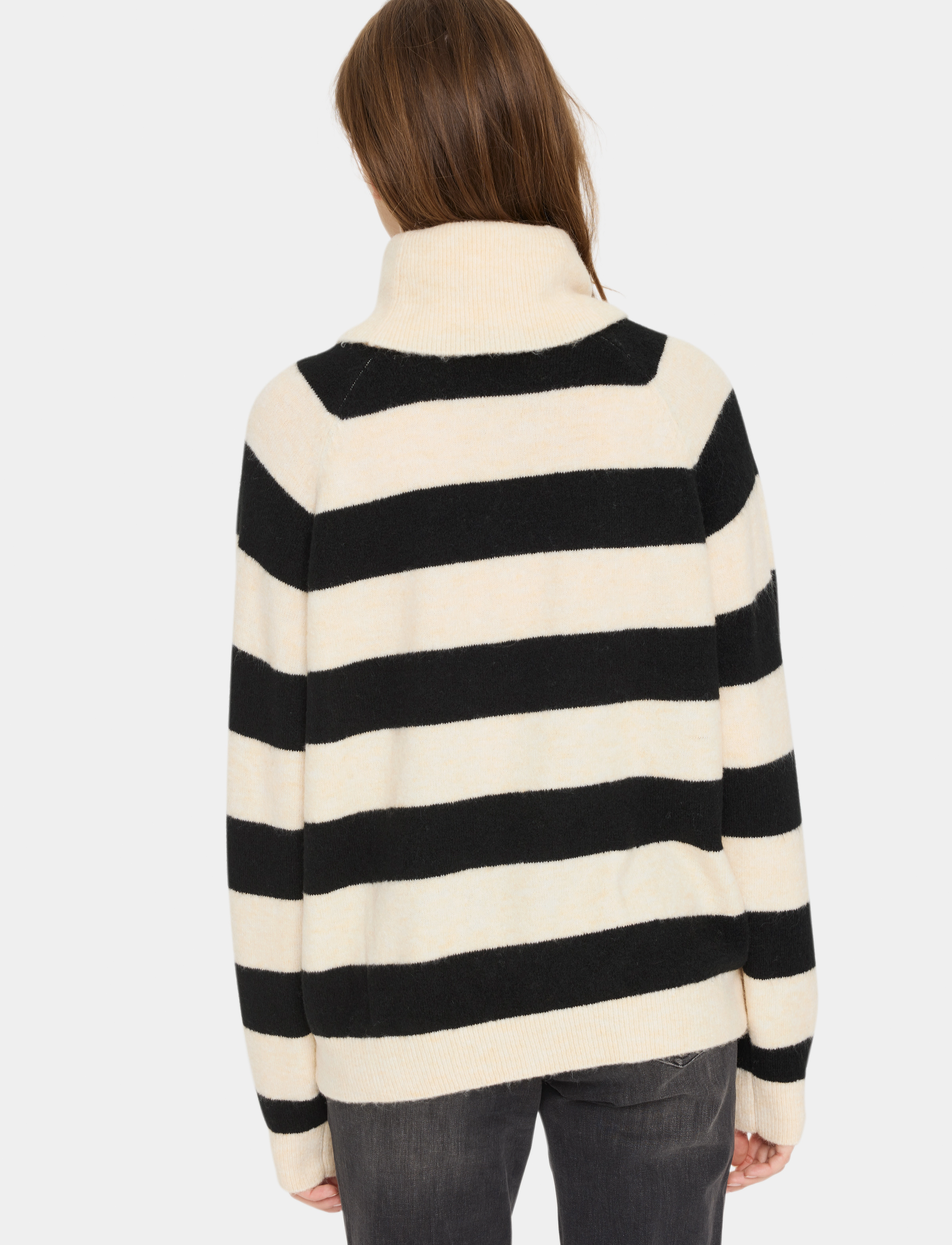 Saint Tropez - GarbieSZ Rollneck Pullover - rollkragenpullover - ice black stripe - 4