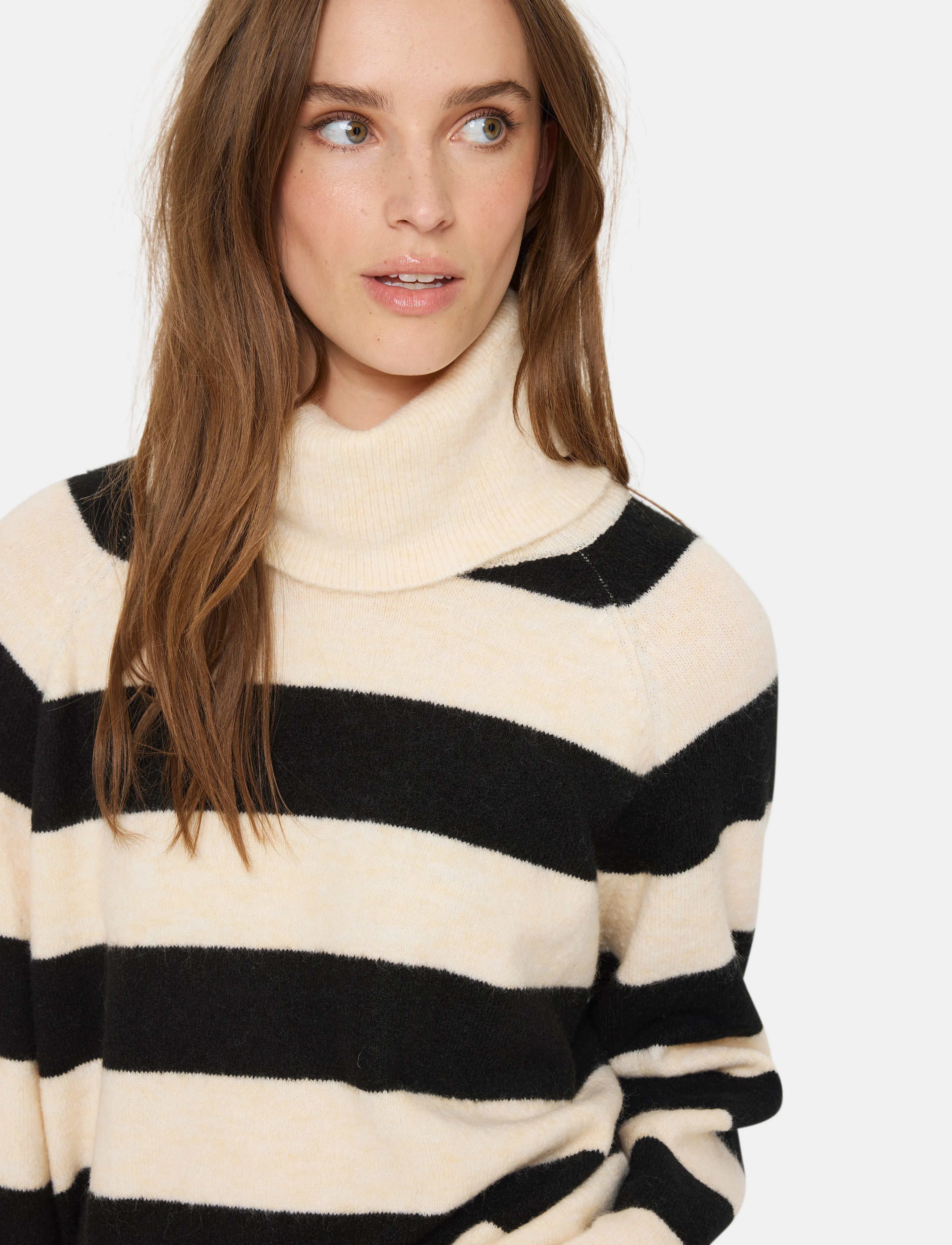 Saint Tropez - GarbieSZ Rollneck Pullover - rollkragenpullover - ice black stripe - 5