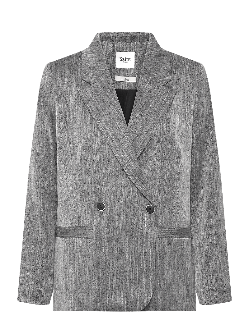 Saint Tropez - GlendaSZ Blazer - dubbelknäppta kavajer - mist grey melange - 1