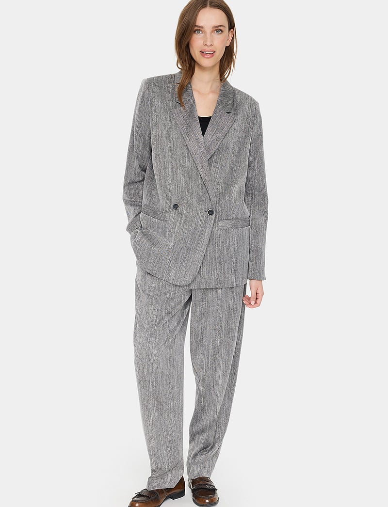 Saint Tropez - GlendaSZ Blazer - dubbelknäppta kavajer - mist grey melange - 3