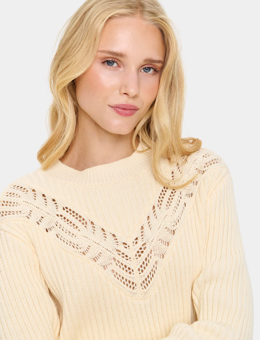 Saint Tropez - GilbertaSZ Pullover - striktrøjer - pearled ivory - 5