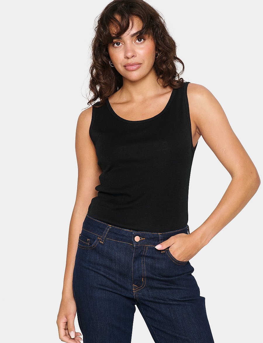 Saint Tropez - GarimaSZ Wool Tank Top - black - 0