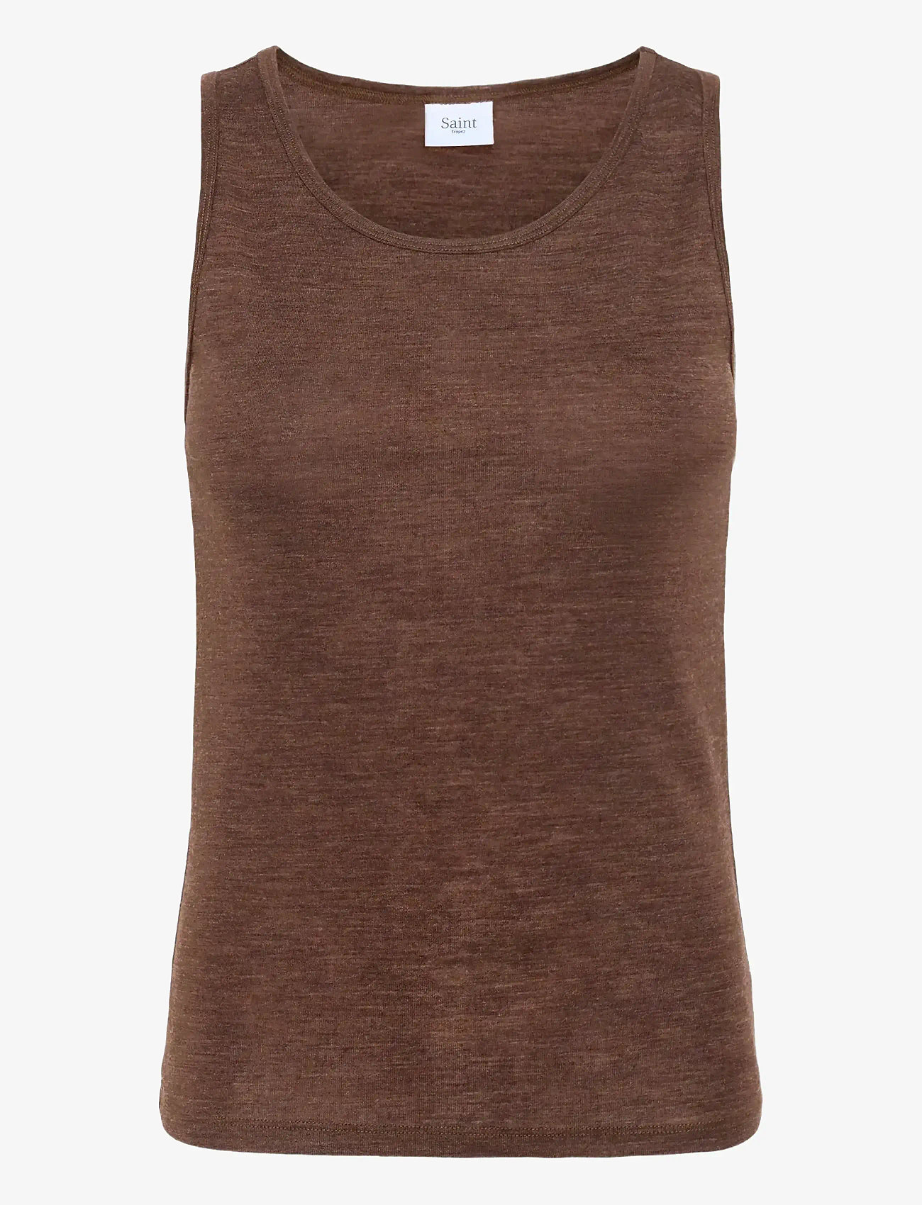 Saint Tropez - GarimaSZ Wool Tank Top - topid ja varrukateta alussärgid - fondue fudge melange - 1