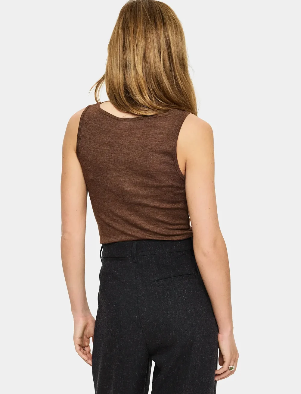 Saint Tropez - GarimaSZ Wool Tank Top - linnen - fondue fudge melange - 3