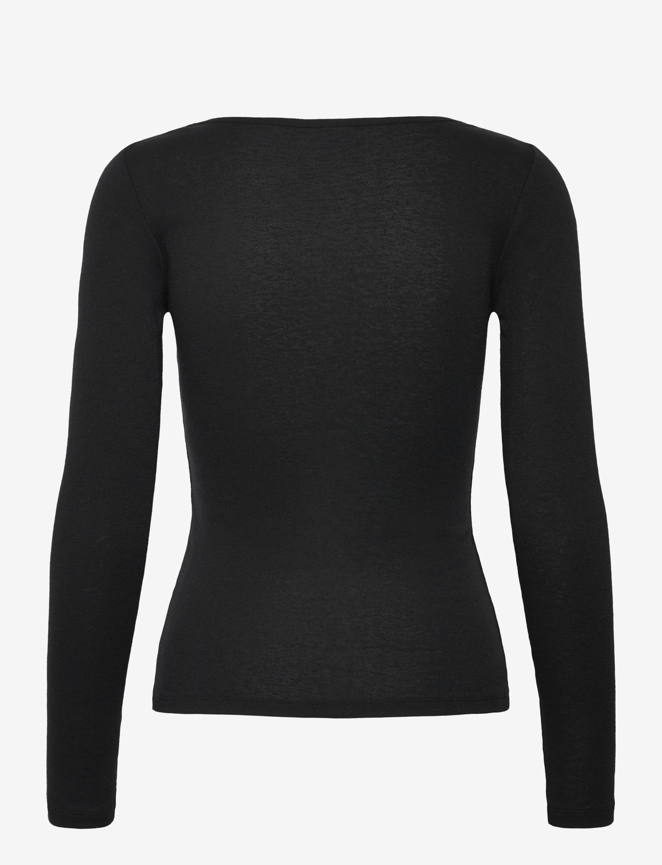 Saint Tropez - GarimaSZ Wool LS Blouse - långärmade toppar - black - 2
