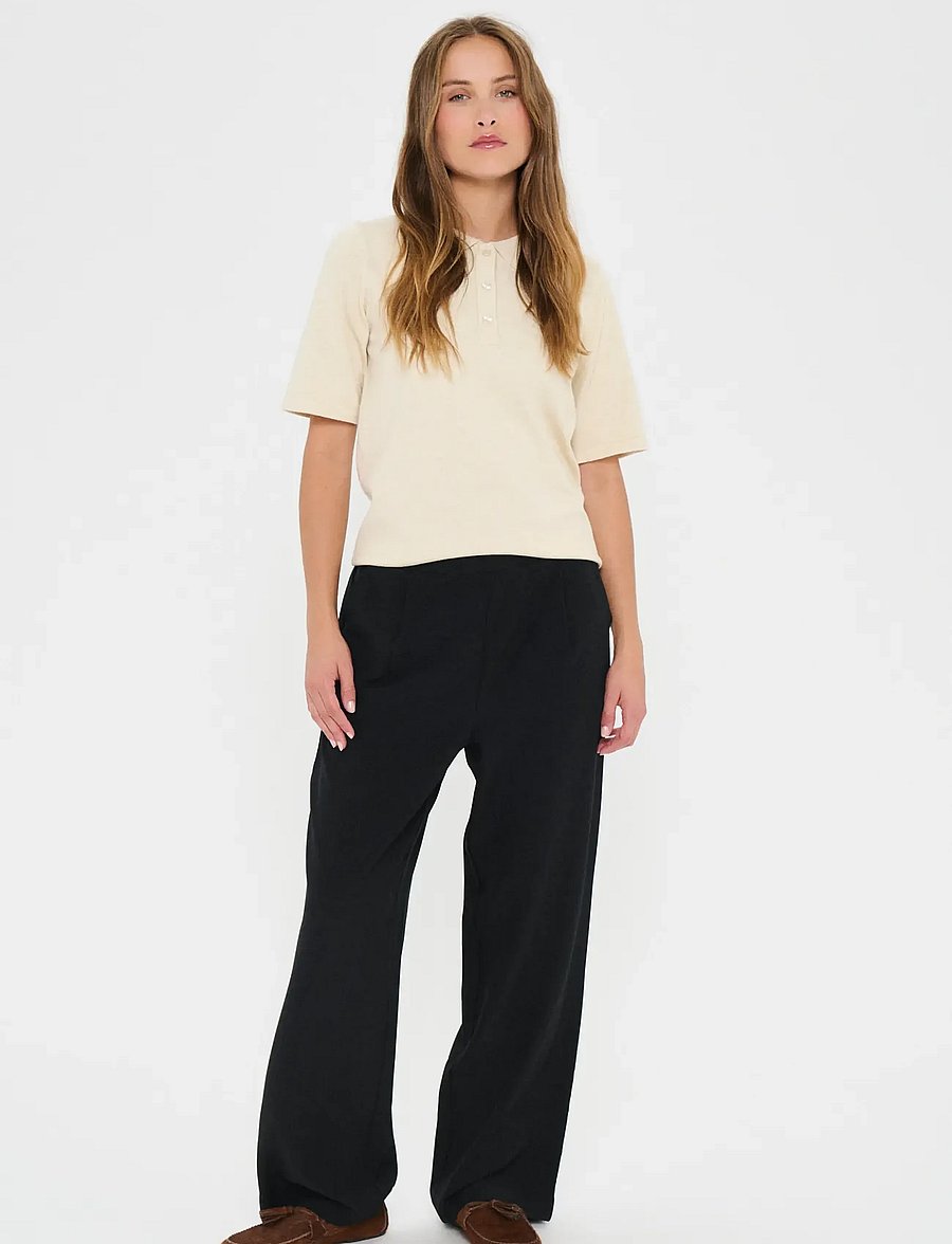 Saint Tropez - CelestSZ Wide Leg Pants - bukser med brede ben - black - 3