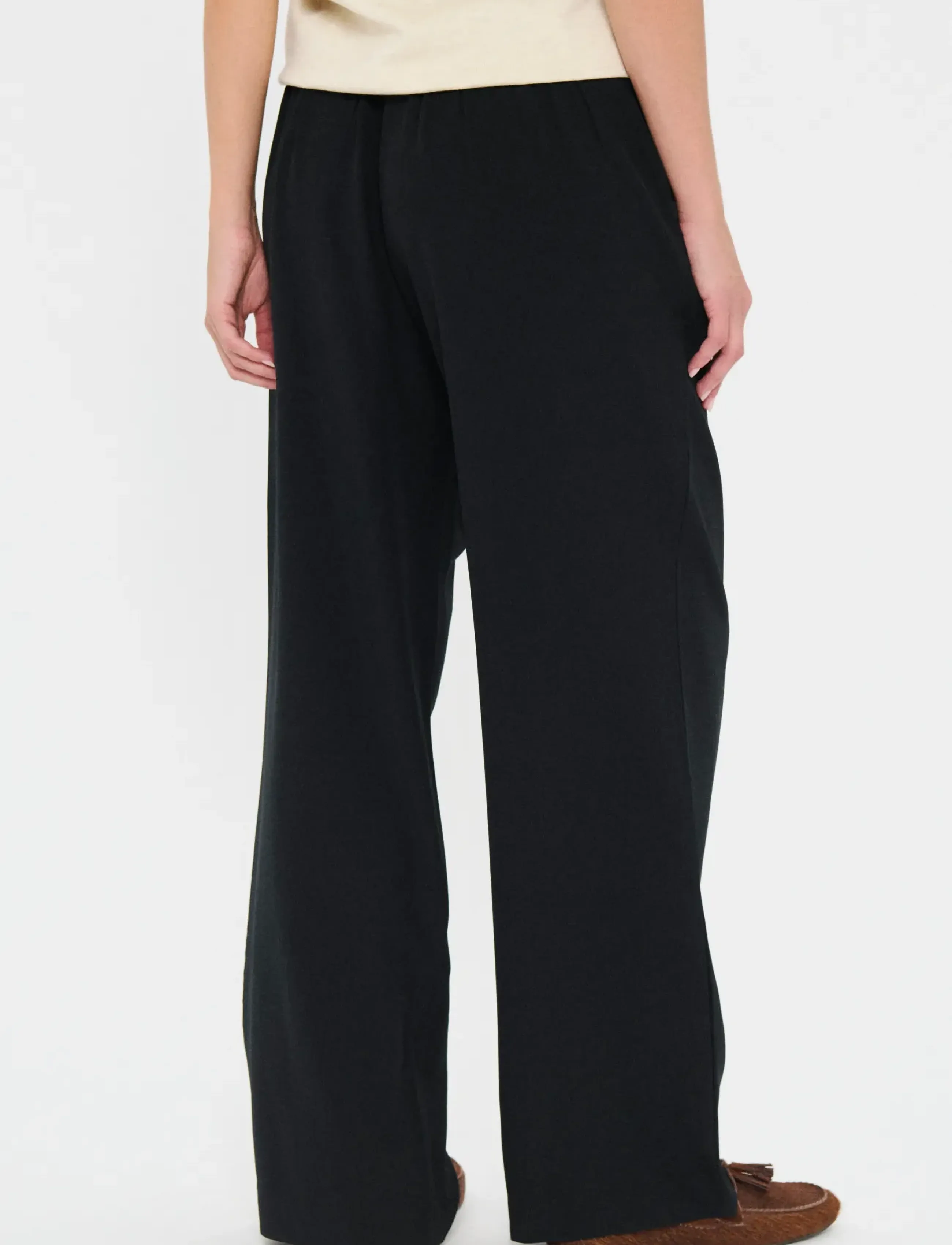 Saint Tropez - CelestSZ Wide Leg Pants - hosen mit weitem bein - black - 4