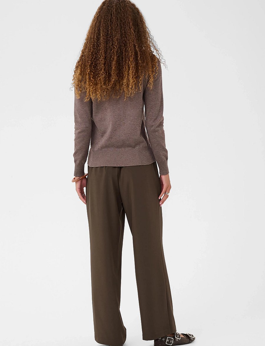Saint Tropez - CelestSZ Wide Leg Pants - hosen mit weitem bein - chocolate brown - 5
