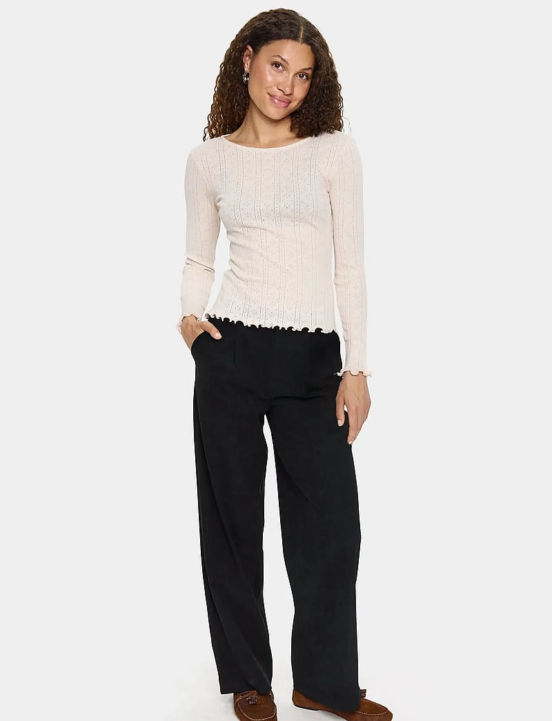 Saint Tropez - GruSZ Blouse - långärmade toppar - brown rice melange - 3