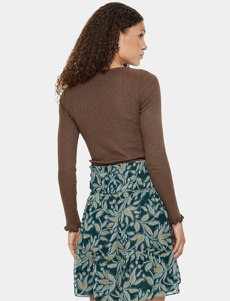 Saint Tropez - GruSZ Blouse - langærmede toppe - fondue fudge melange - 0