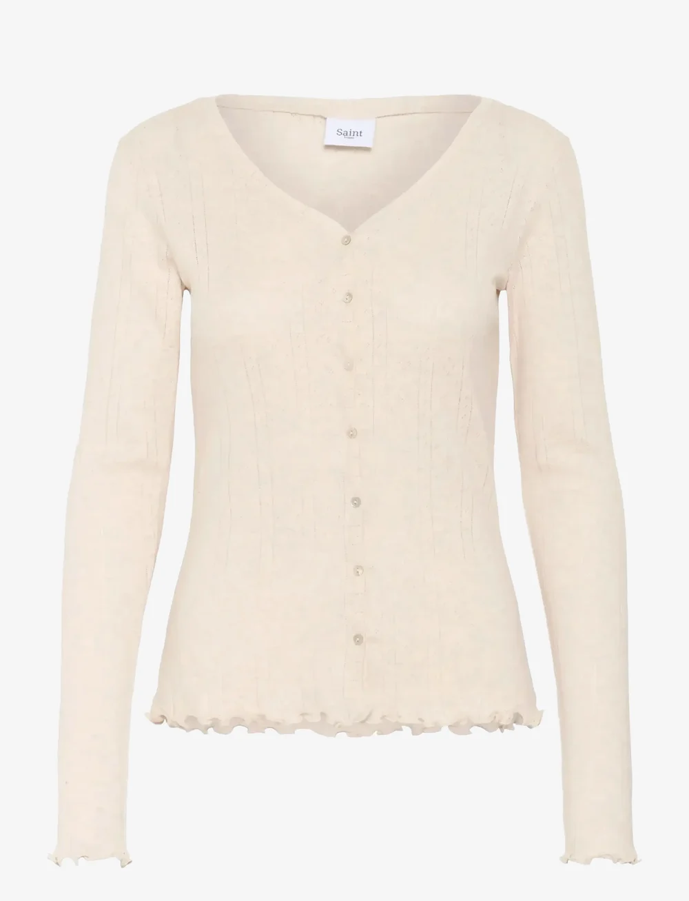 Saint Tropez - GruSZ Cardigan - koftor - brown rice melange - 1
