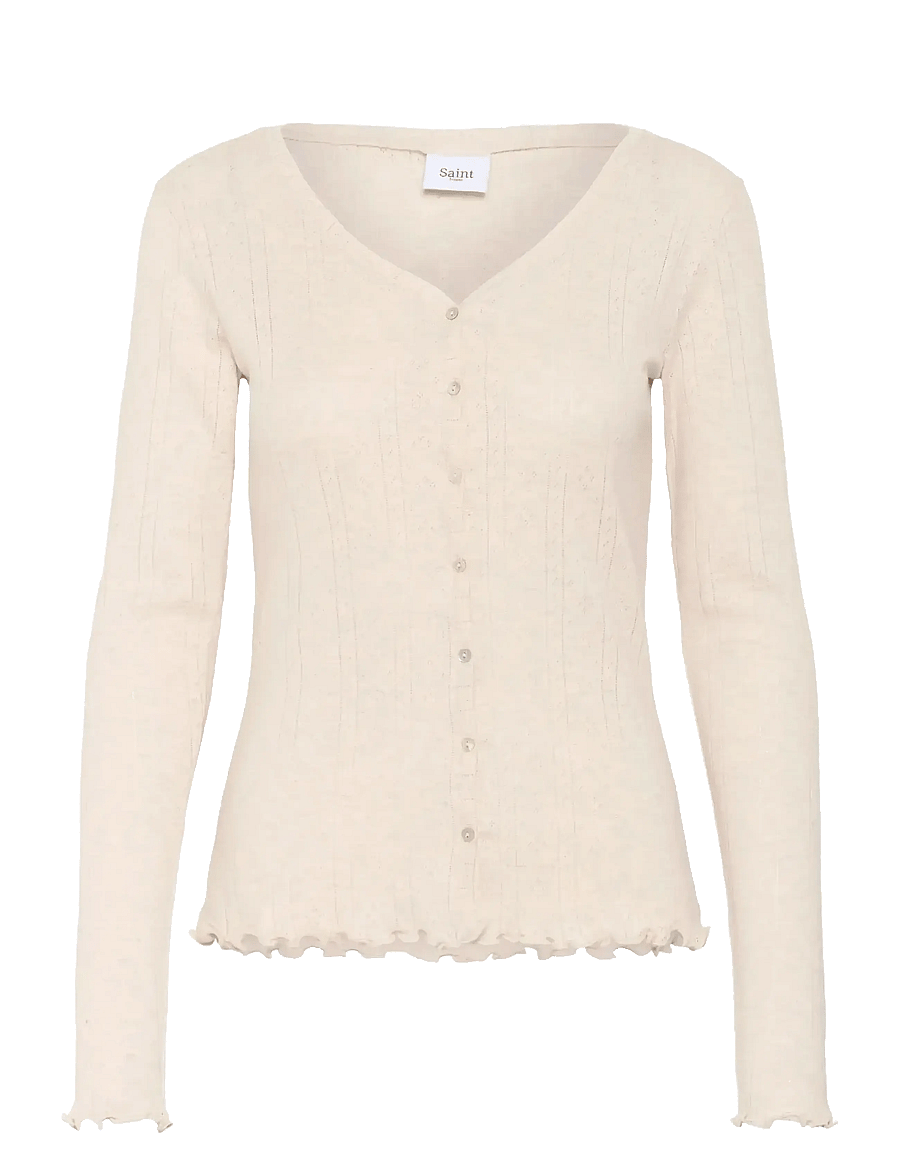 Saint Tropez - GruSZ Cardigan - cardigans - brown rice melange - 1