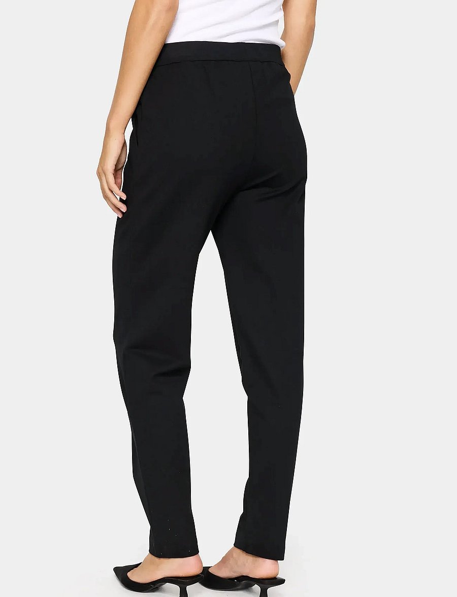 Saint Tropez - GennySZ Pants - hose mit geradem bein - black - 4