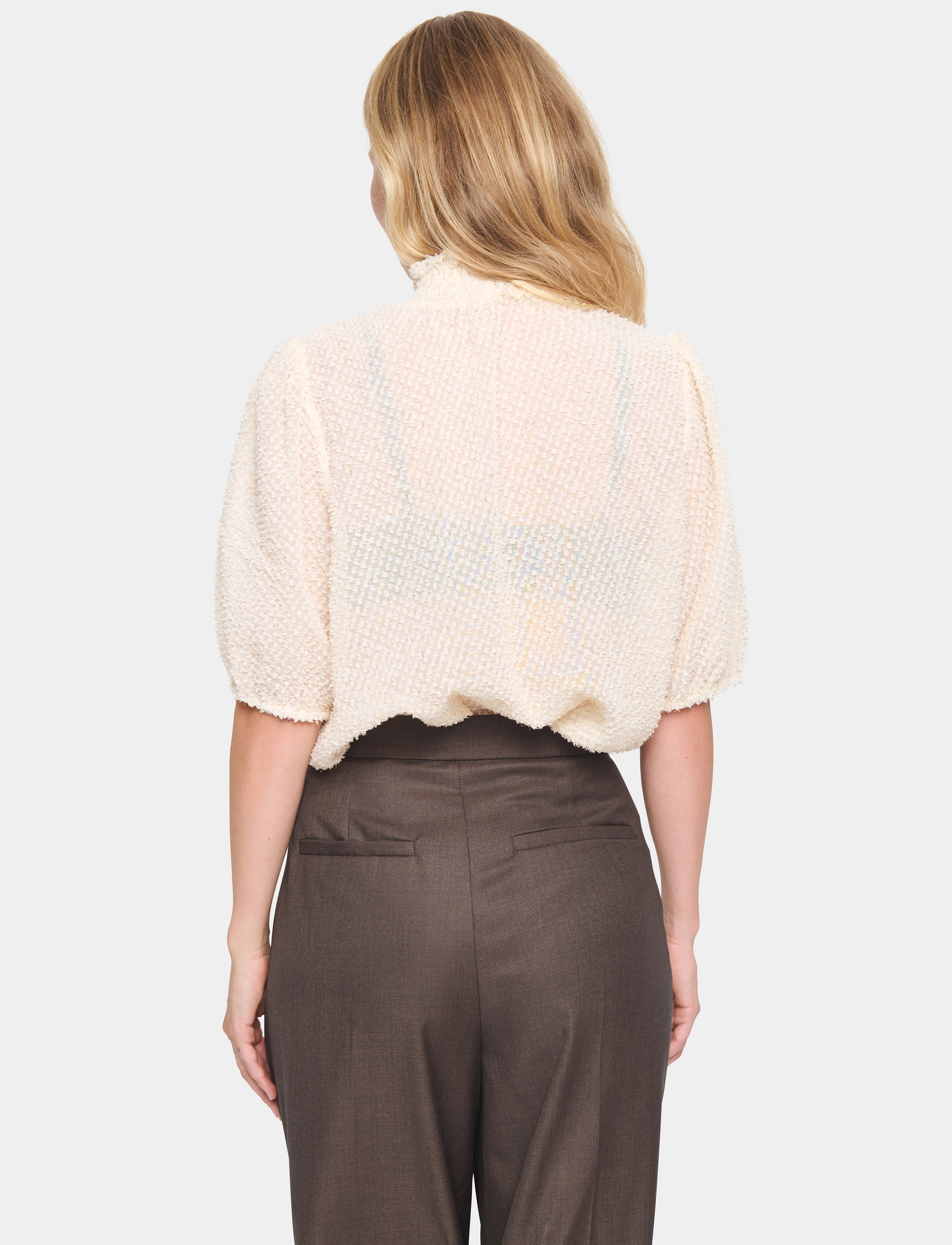 Saint Tropez - HelmaSZ SS Blouse - lühikeste varrukatega pluusid - ice - 3