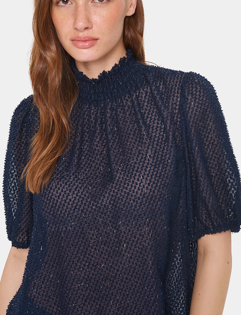 Saint Tropez - HelmaSZ SS Blouse - lyhythihaiset puserot - night sky - 5