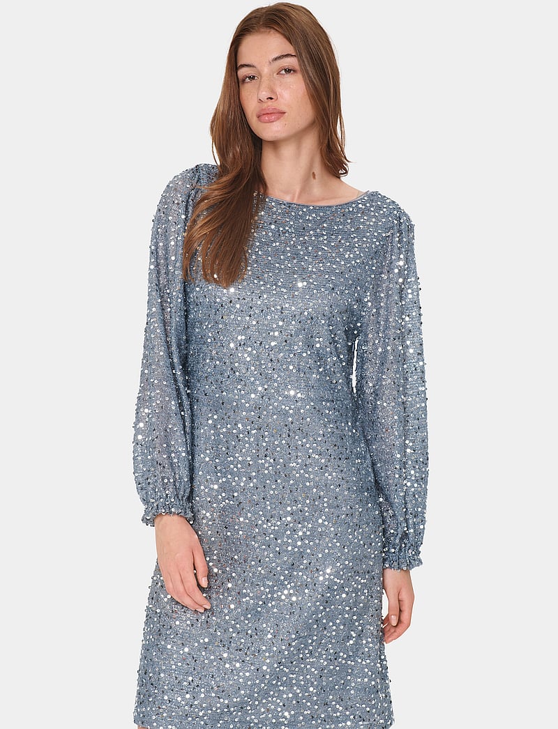 Saint Tropez - HinnaSZ Dress - paljettklänningar - silver - 0