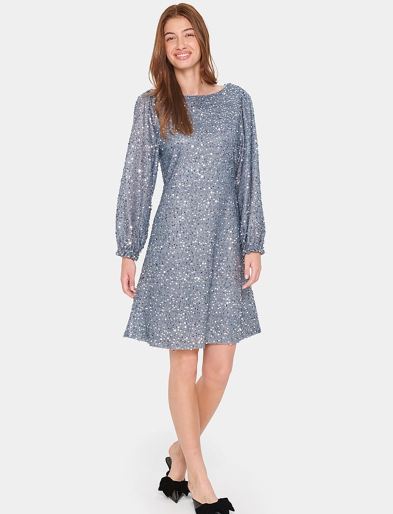 Saint Tropez - HinnaSZ Dress - paljettklänningar - silver - 3